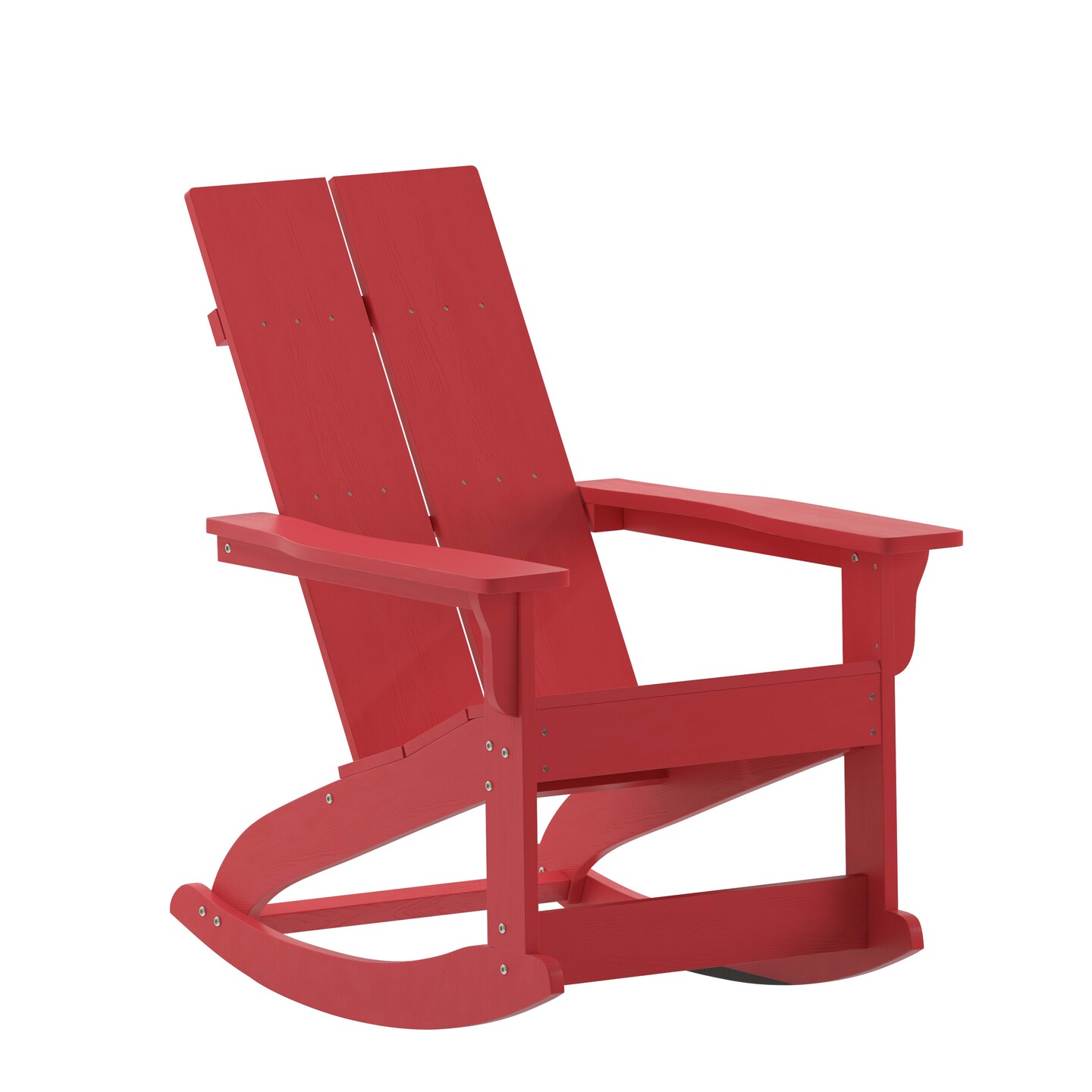Merrick Lane Wellington UV Treated All-Weather Polyresin Adirondack Rocking Chair for Patio, Sunroom, Deck and More