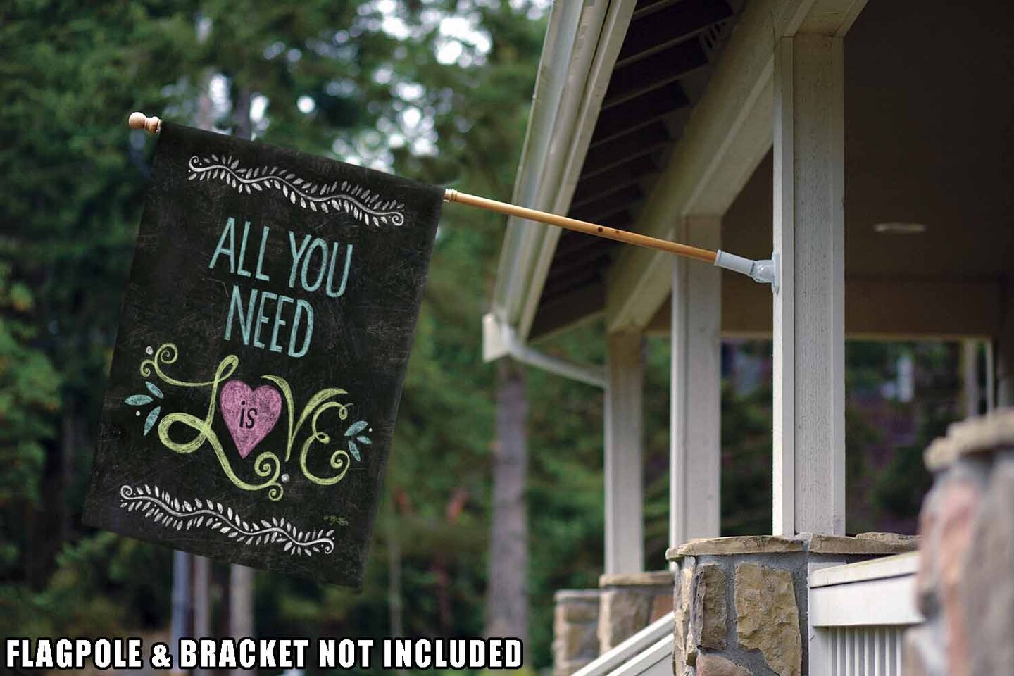All You Need Is Love Chalkboard Decorative Love Double Sided Flag