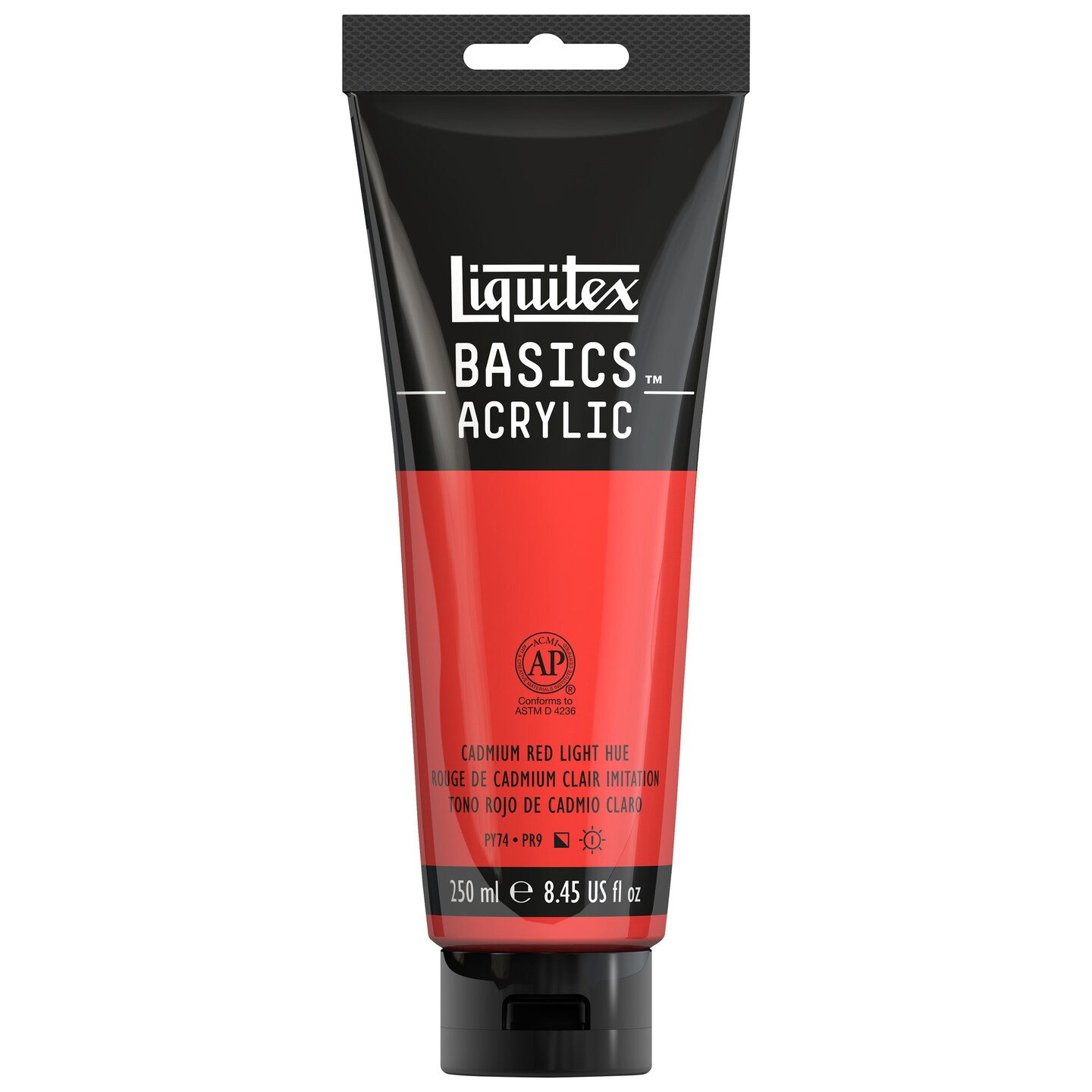 Liquitex Basics Acrylic Color, 250Ml Tube, Cadmium Red Light Hue