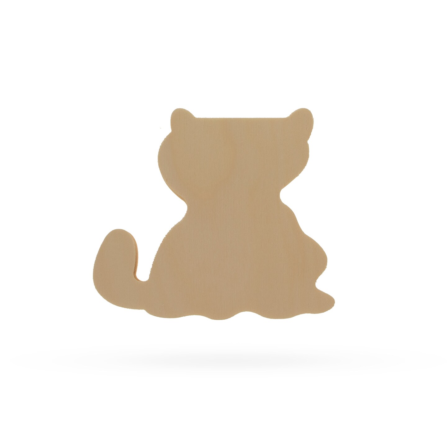 Unfinished Wooden Cat Shape Cutout DIY Craft 5.5 Inches