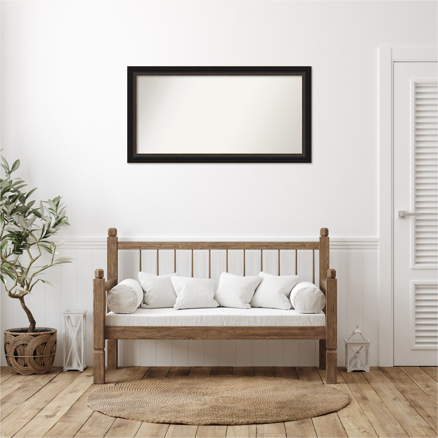 Trio Oil Rubbed Bronze Non-Beveled Custom Framed Bathroom Vanity Wall Mirror