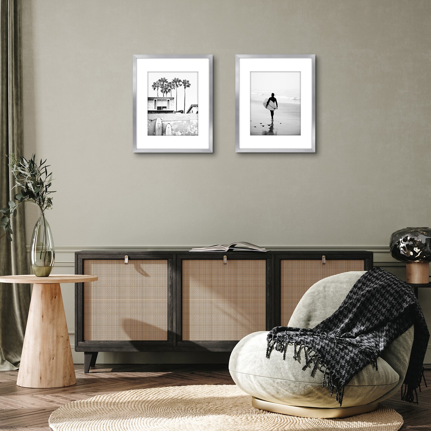 Americanflat 2 Pack of Picture Frames with Mat - Plexiglass Cover