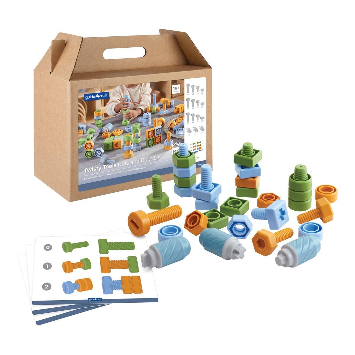 Kaplan Early Learning Company Twisty Tools Nuts and Bolts Set - 84 Pieces
