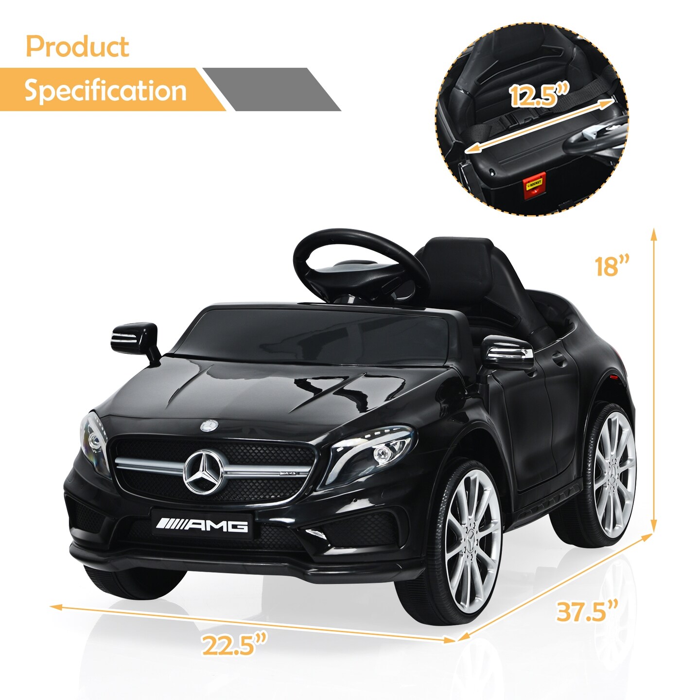 12V Electric Kids Ride On Car with Remote Control