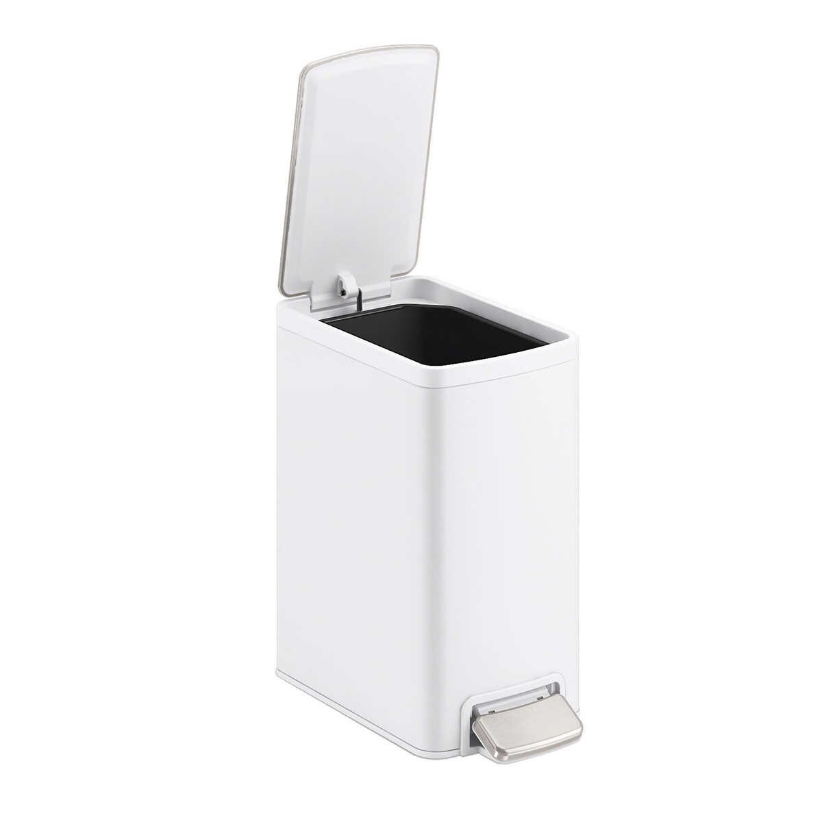 Kohler 6 Liter Stainless Steel Step Trash Bin White (Pack of 2)