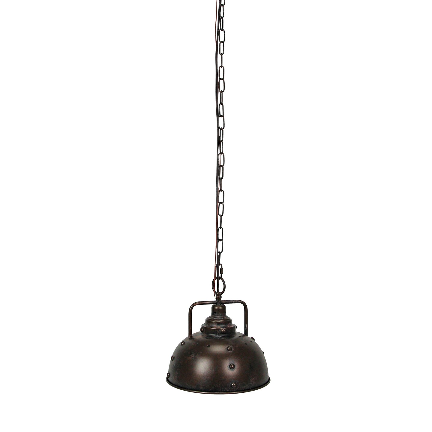 Vintage Industrial Rustic Blackened Metal Farmhouse 84 inch Chain Pendant Light