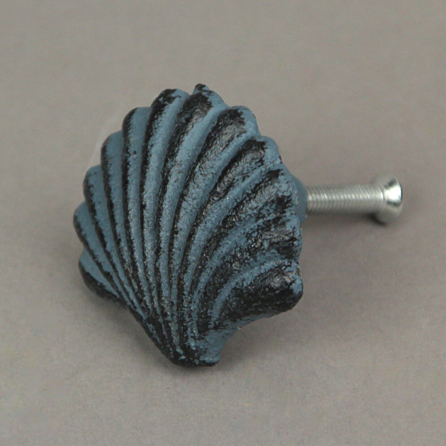 Set of 6 Cast Iron Scallop Sea Shell Drawer Pulls Nautical Cabinet Knobs