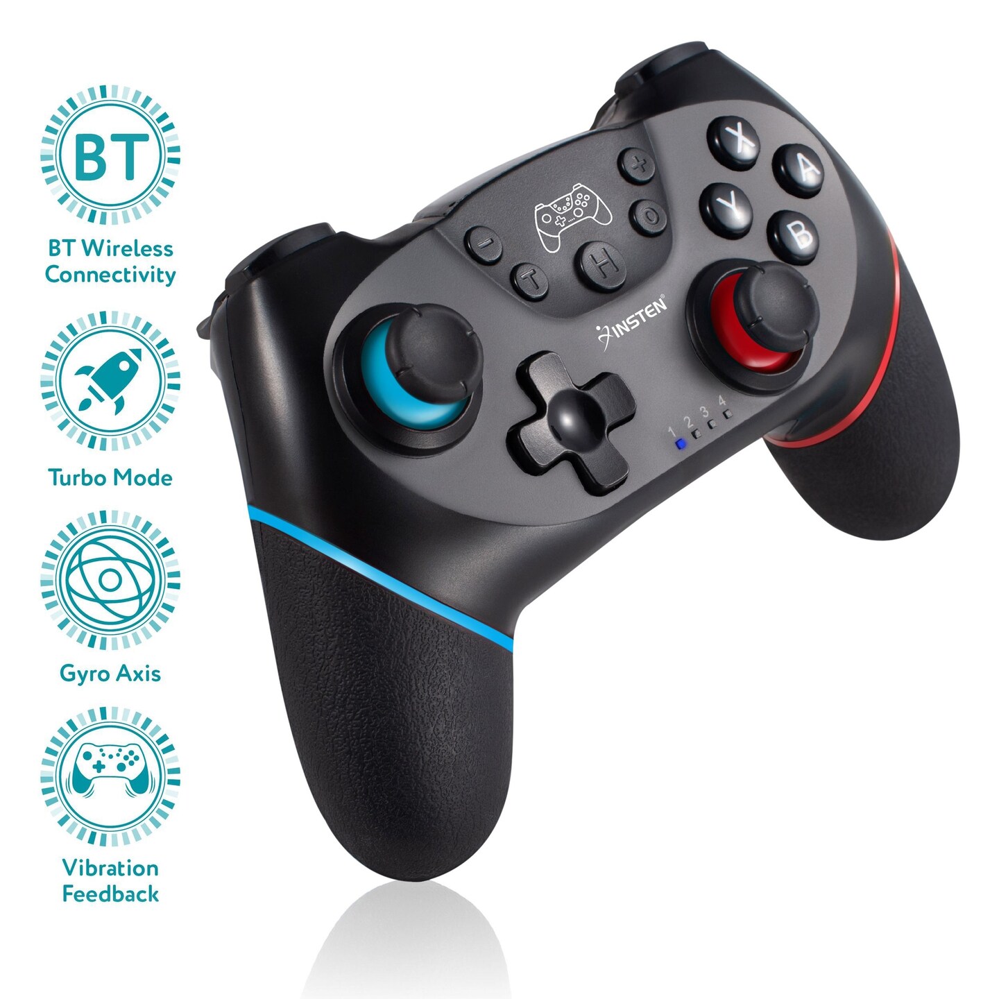 For Nintendo Switch, Wireless Pro Controller with Joystick Gamepad for Switch/ Lite/ OLED, Supports Gyro Axis, Turbo & Dual Vibration