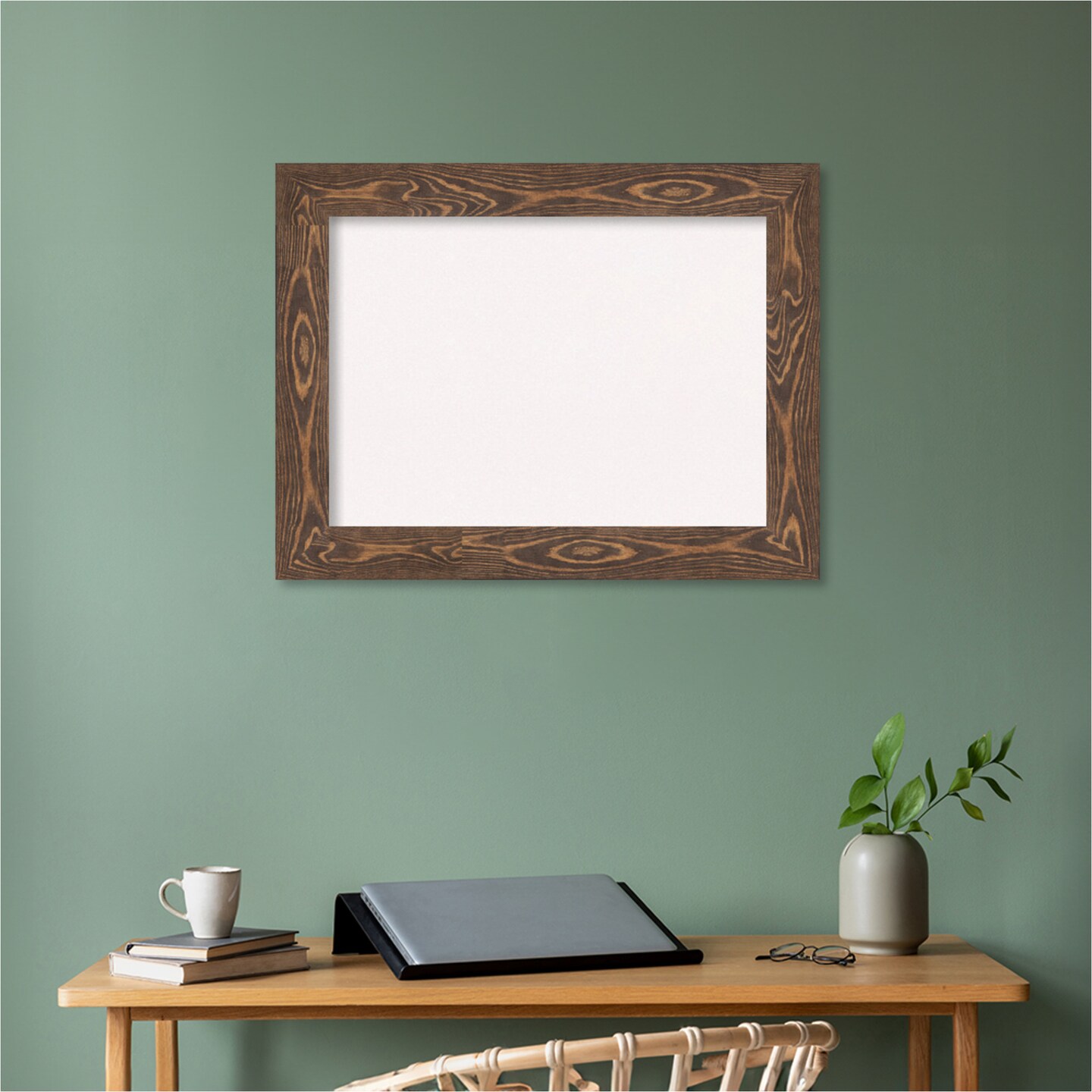 Bridge Wood Framed Corkboard, White Cork