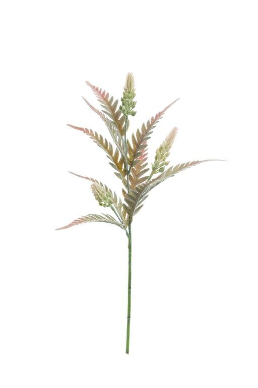 23" Artificial Beech Fern Spray in Mauve/Green - Faux Plant Decor for Home, DIY Floral Arrangements & Weddings (FL6125-MVG)