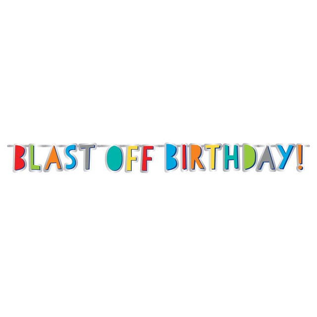 Happy Birthday Blast Off Deluxe Banner Kit | Michaels