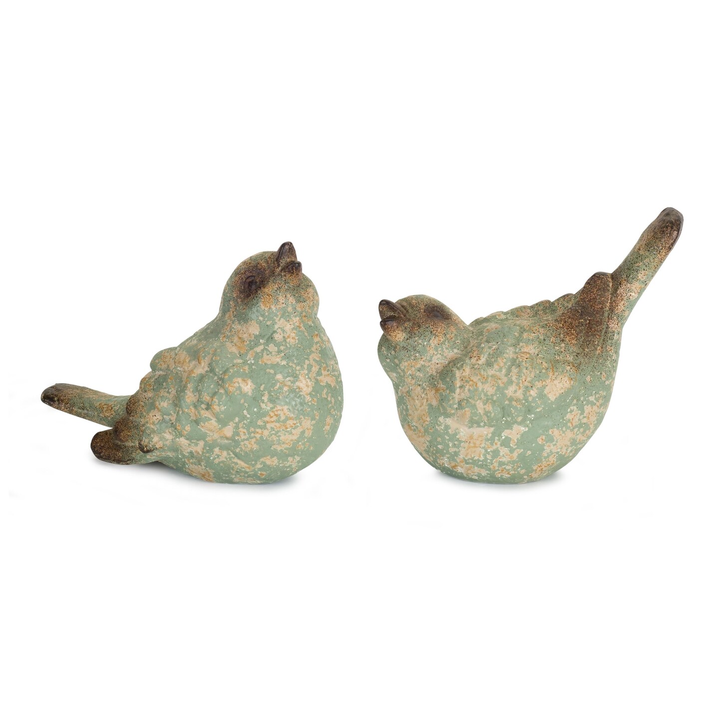 Diva At Home Set of 4 Terracotta Bird &#x2013; Assorted 6.75&#x22;