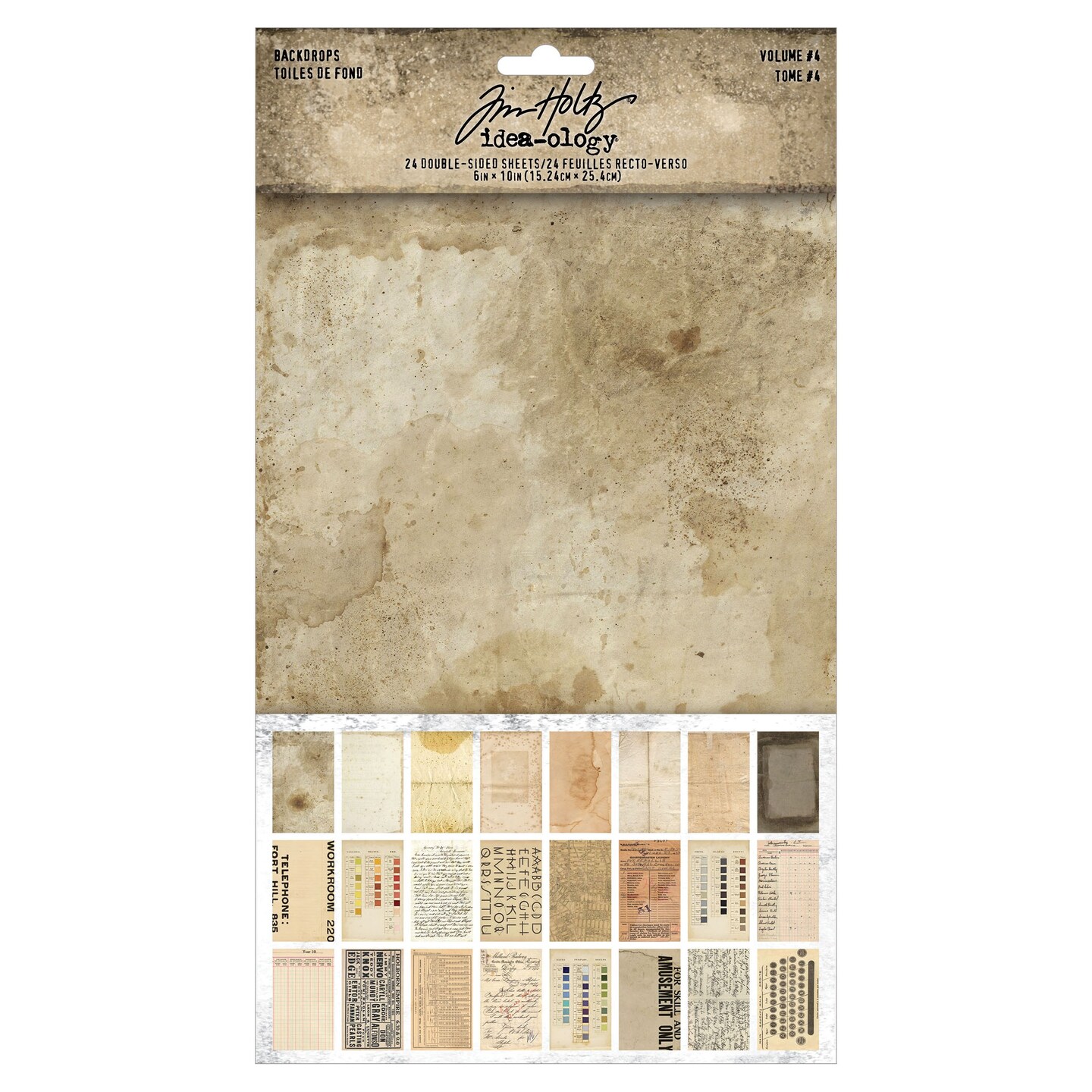 Idea-Ology Backdrops Double-Sided Cardstock 6&#x22;X10&#x22; 24/Pkg-Volume #4