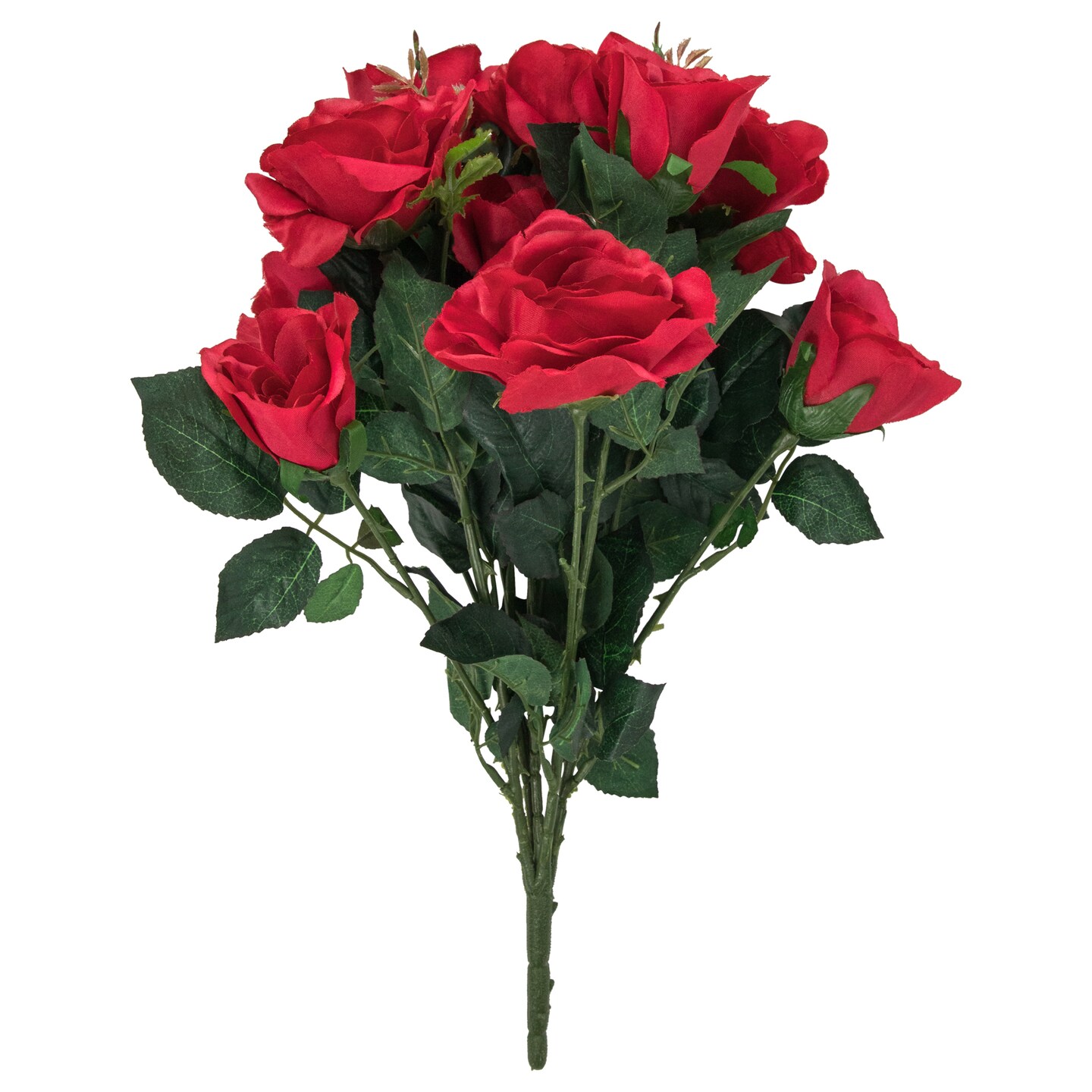 Allstate 18&#x22; Red Artificial Floral Rose Bush