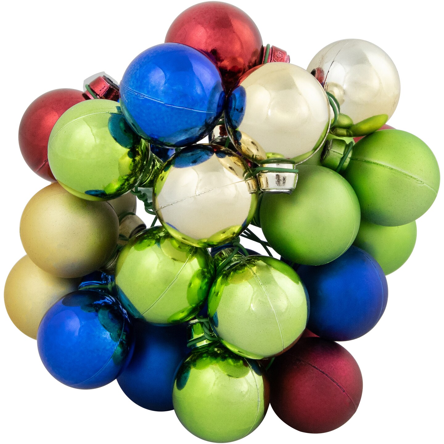 Northlight 6.75&#x22; Multicolor Shatterproof Ball Ornament Christmas Pick
