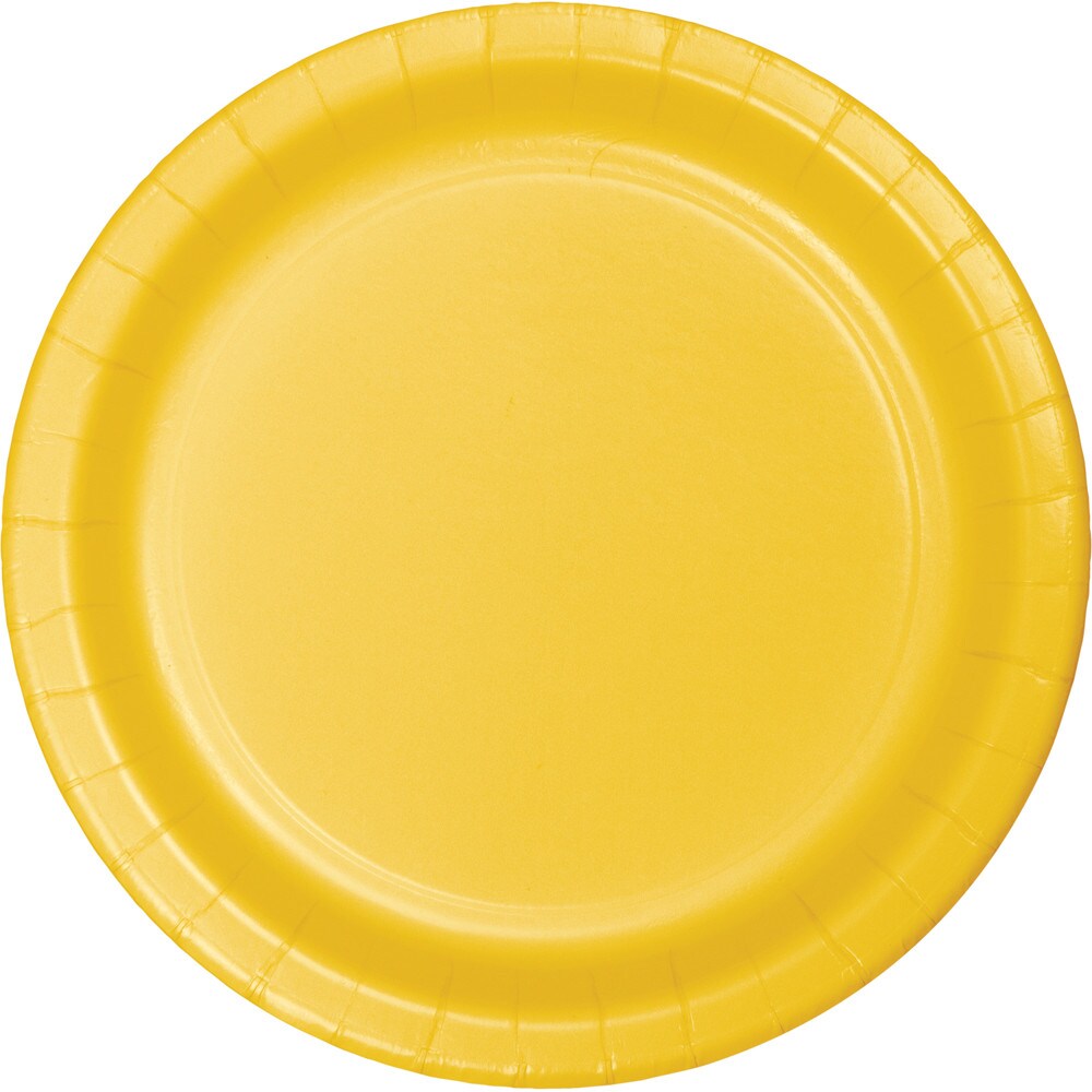 Party Central Club Pack of 240 School Bus Yellow Paper Party Banquet Dinner Plates 9&#x22;