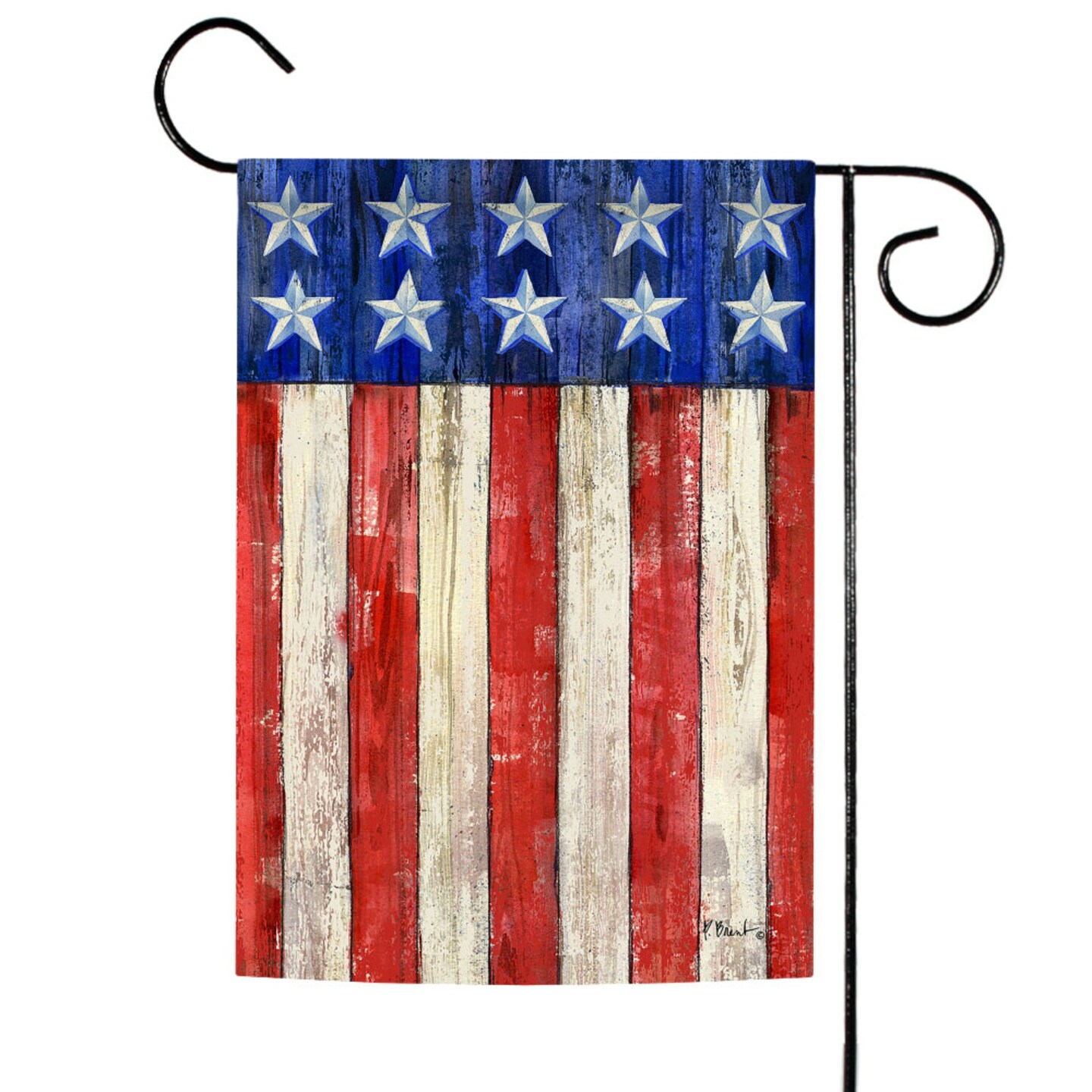 Toland Home Garden Rustic Stars and Stripes Outdoor Garden Flag 18