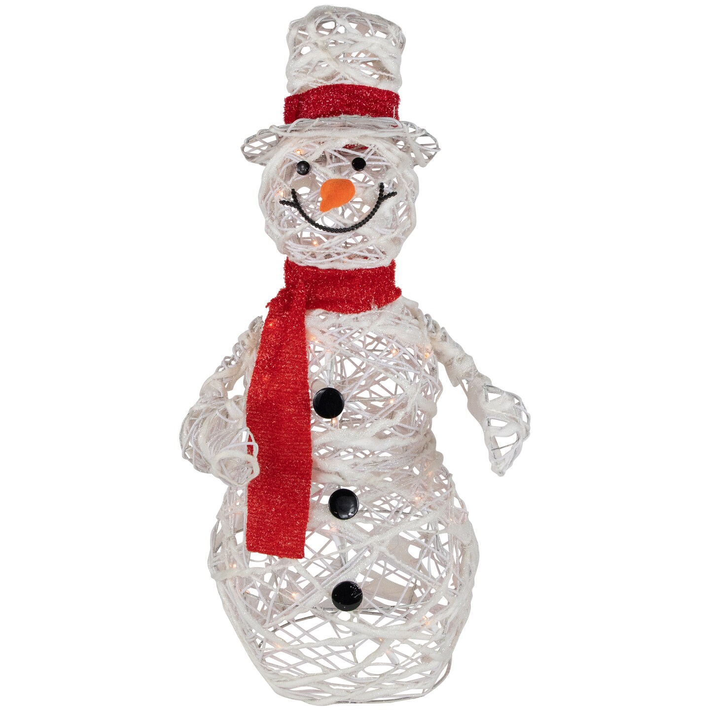 New ! high quality Holiday Time 60 inch Light-Up Rattan-Look Snowman, 150 Incandescent Lights