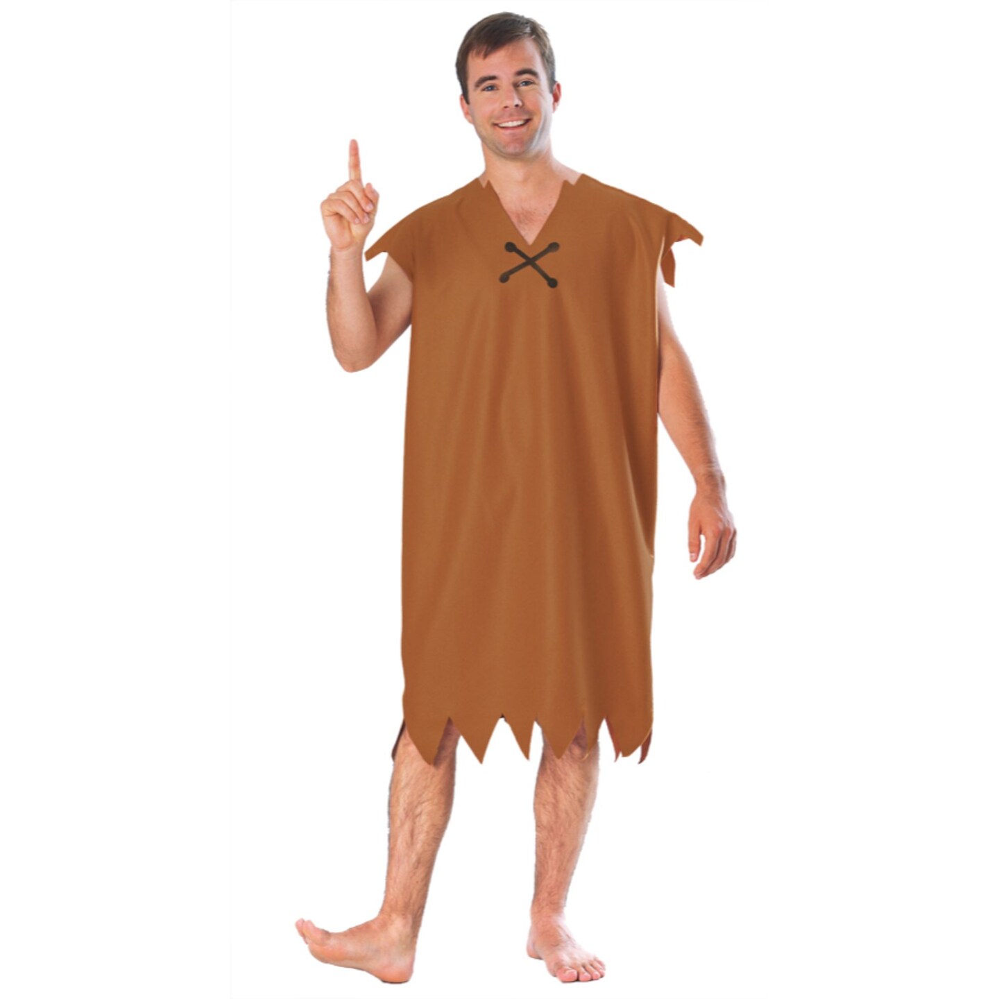The Costume Center Brown and Black Flintstones Barney Men Adult Halloween Costume - One Size