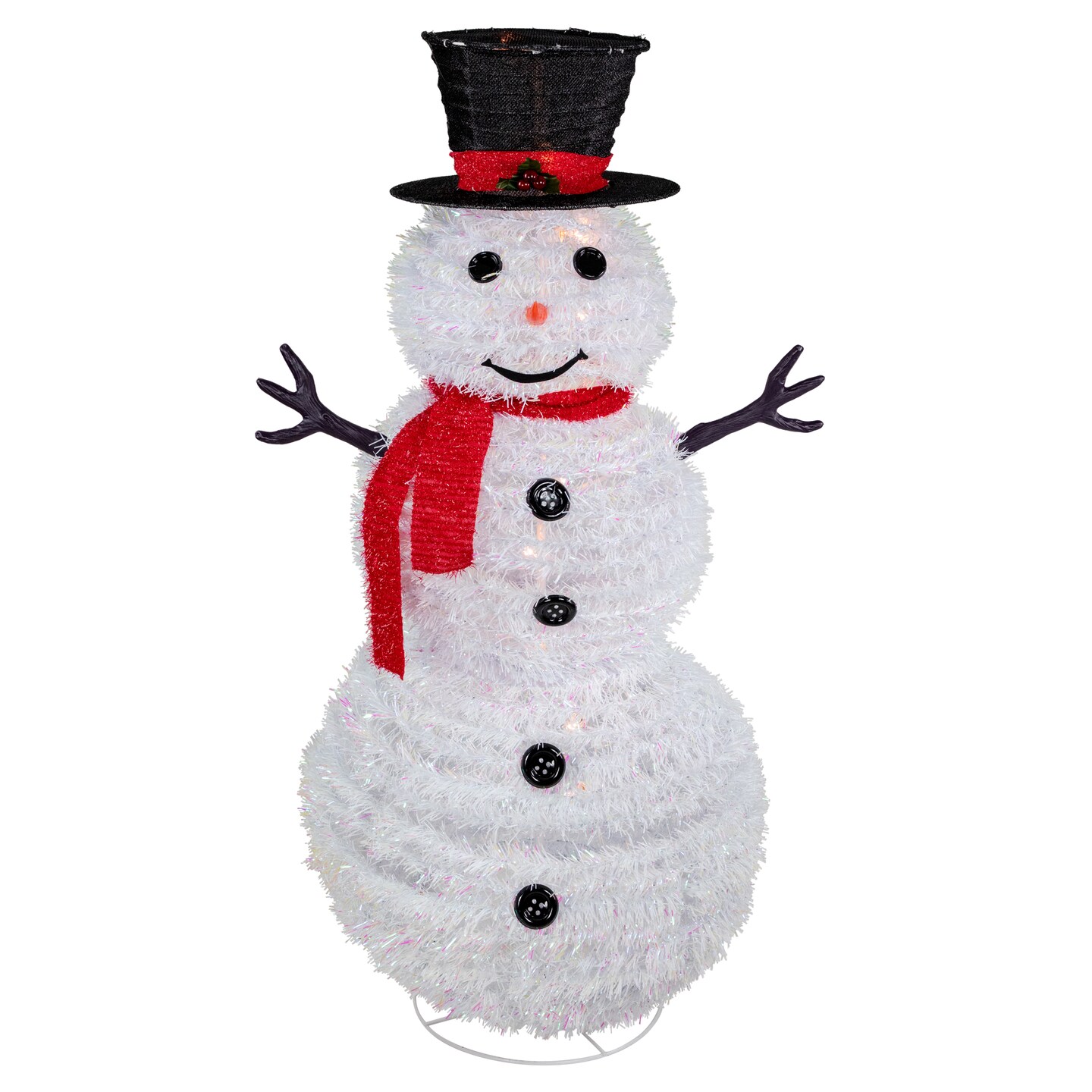 Northlight 4&#x27; Lighted Pop-Up Snowman Outdoor Christmas Decoration