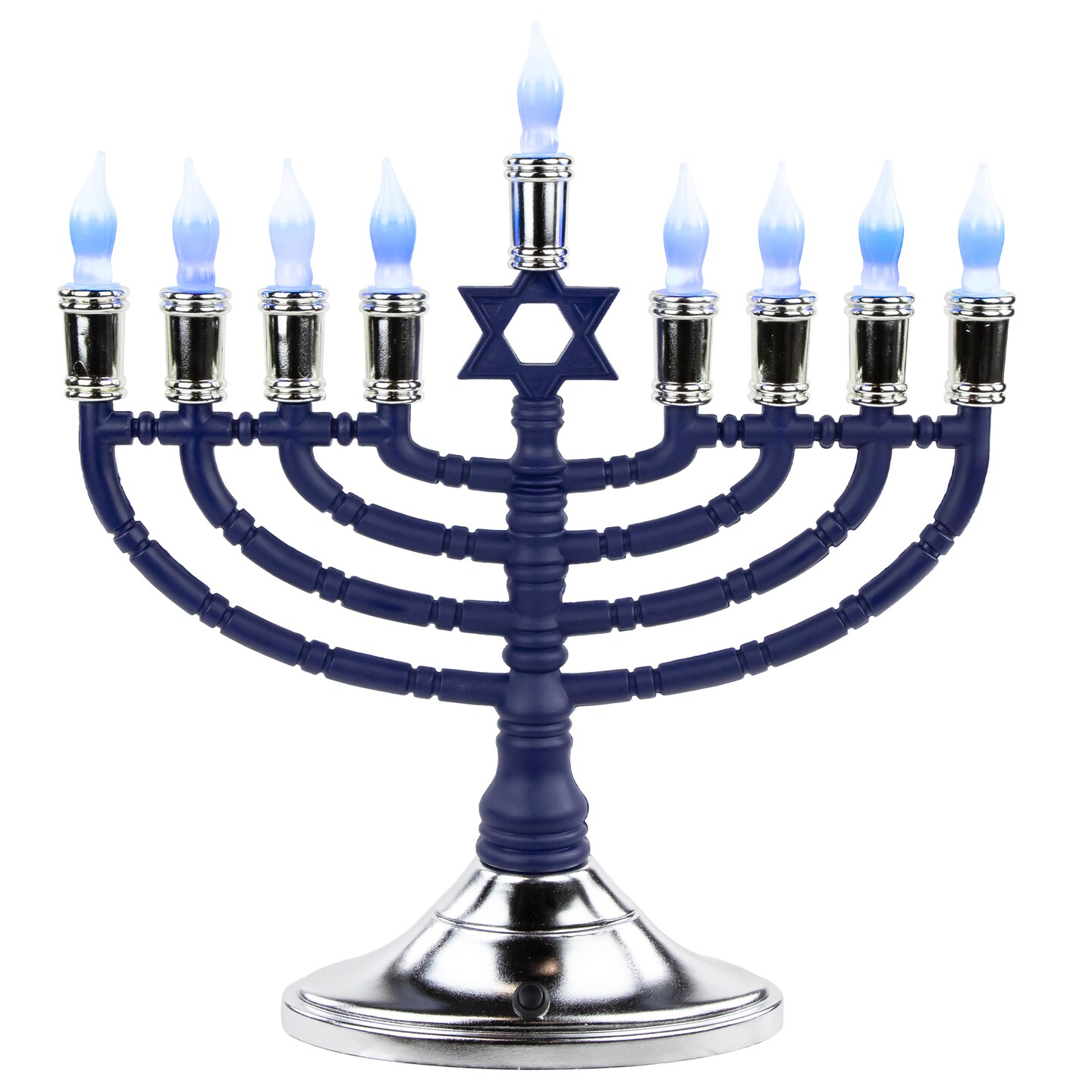 Rite Lite 15&#x22; Premium Blue and Silver Electric Menorah with Sequential Lighting