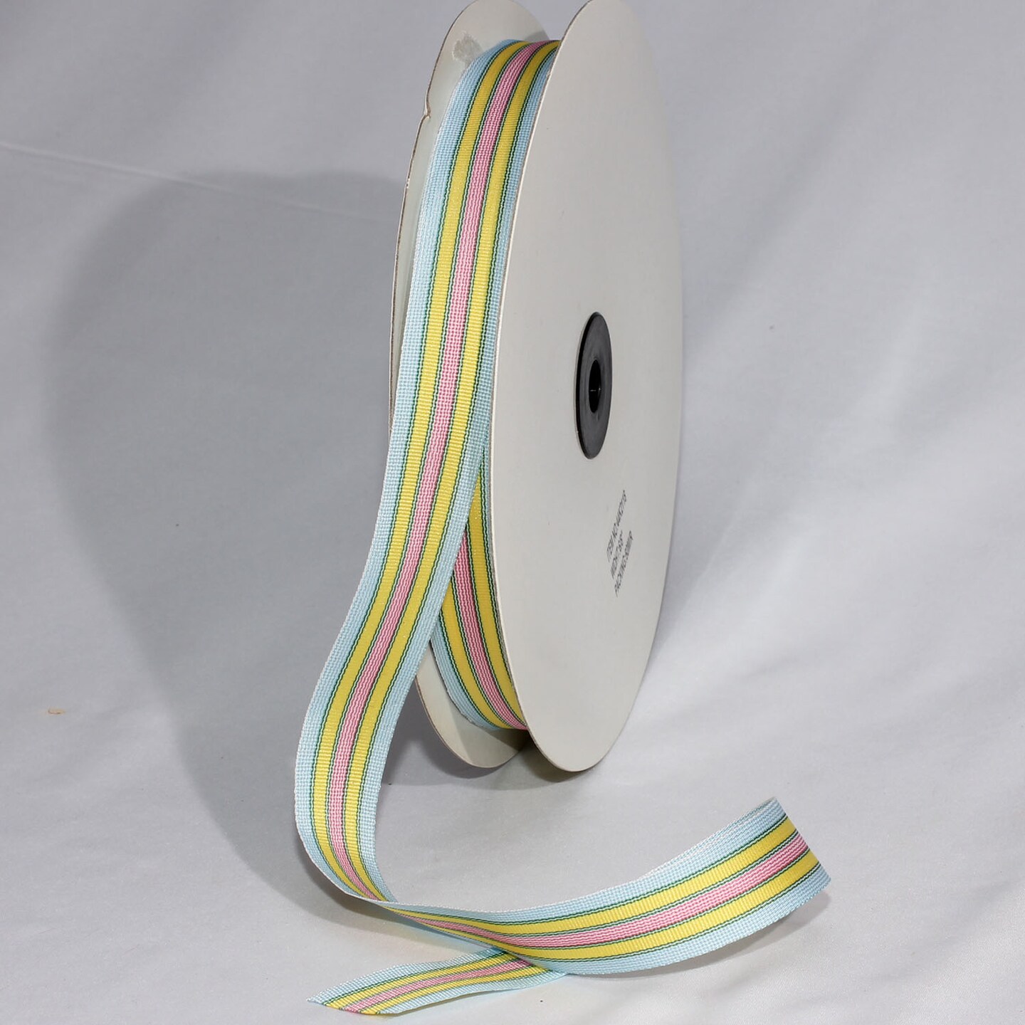 The Ribbon People Blue and Yellow Striped Grosgrain Woven Craft Ribbon .75&#x22; x 55 Yards