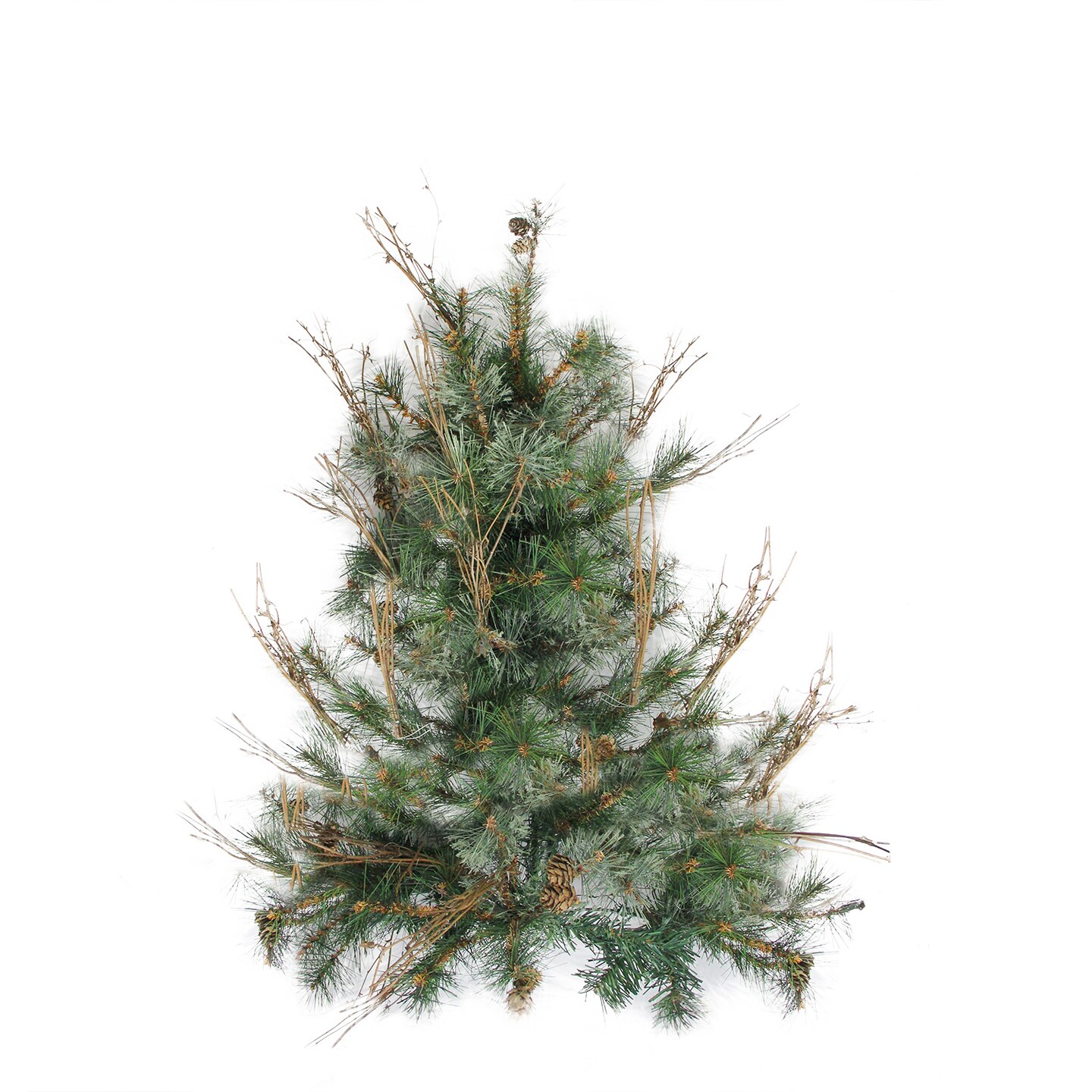 Northlight Country Mixed Pine Artificial Christmas Twig Wall Tree with Pinecones - 2' - Unlit