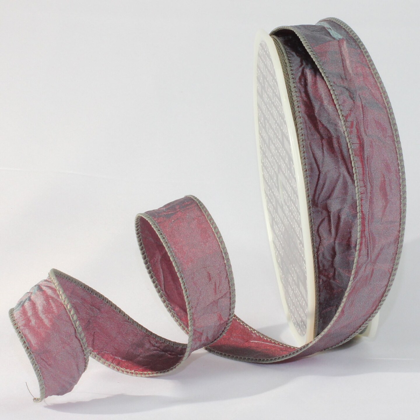 The Ribbon People Purple Amethyst Crinkled Satin Wired Craft Ribbon 1&#x22; x 54 Yards