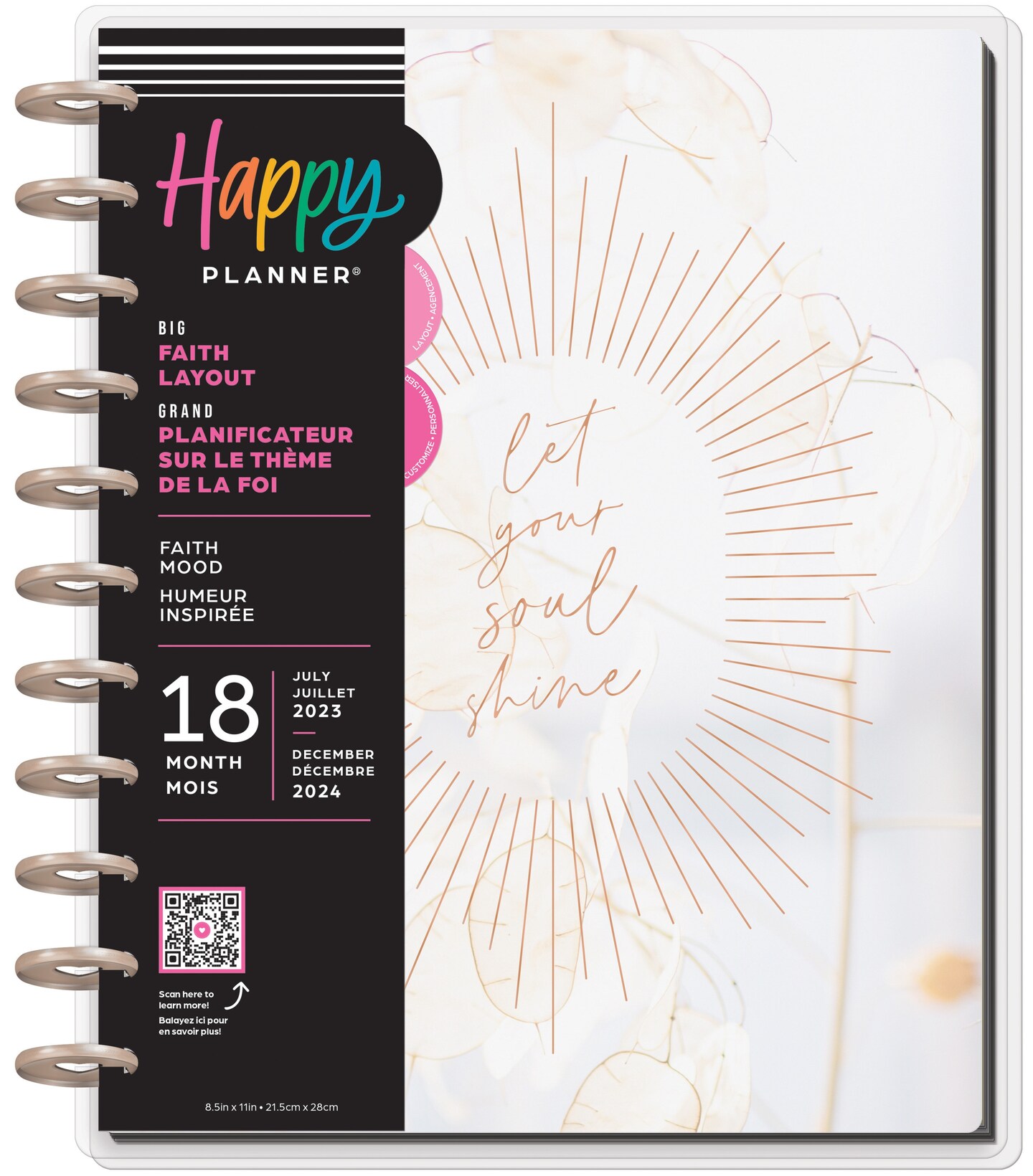 Happy Planner Big 18-Month Planner-Faith Mood; July '23 - Dec. '24