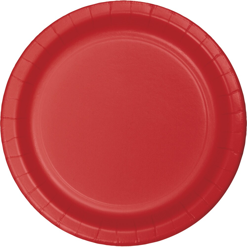 Party Central Disposable Paper Party Banquet Dinner Plates - 9&#x22; - Classic Red - Club Pack of 240