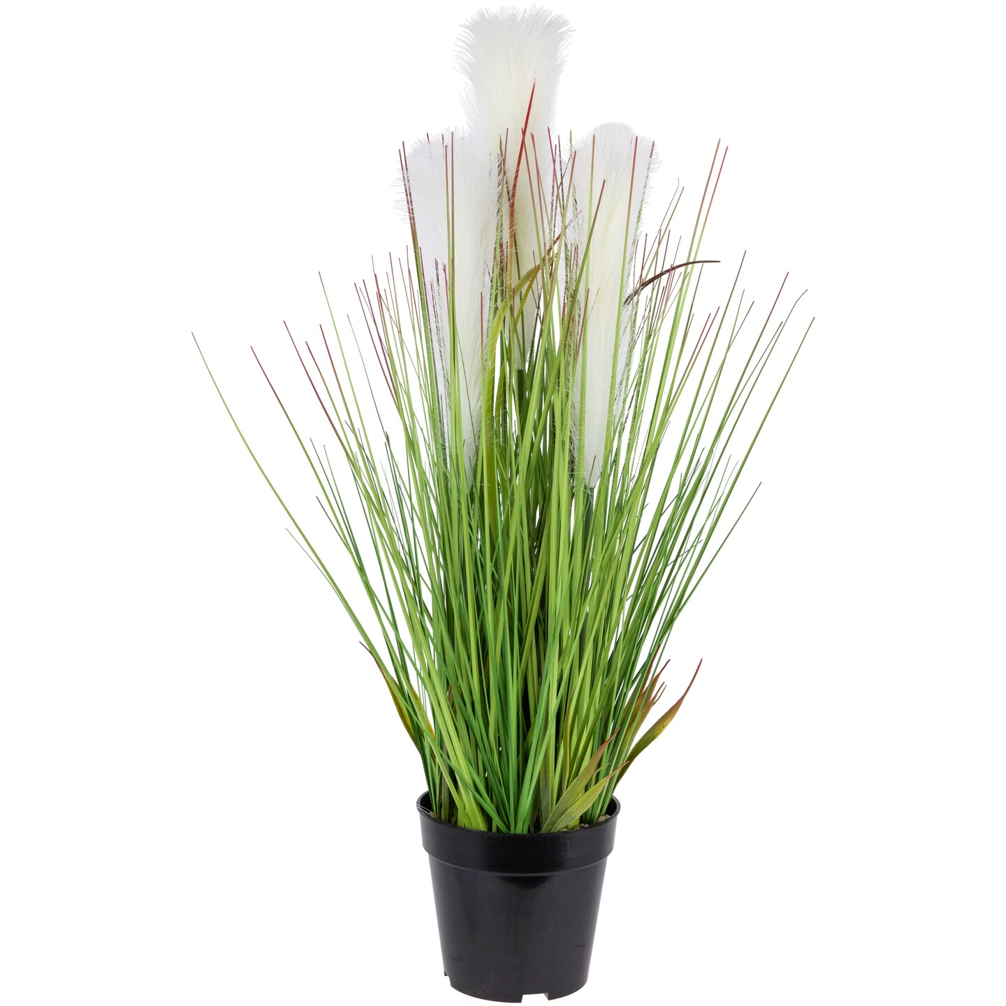 Northlight 27" Artificial Onion and Pampas Grass in Black Pot