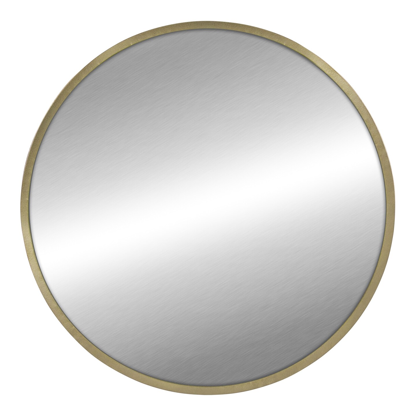 Contemporary Home Living 35.50&#x22; Gold Round Decorative Wall Mirror