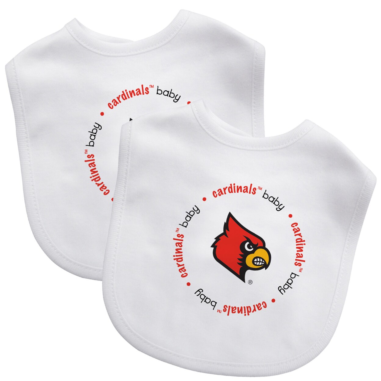 Baby Fanatic Officially Licensed Unisex Baby Bibs 2 Pack - NCAA Louisville  Cardinals