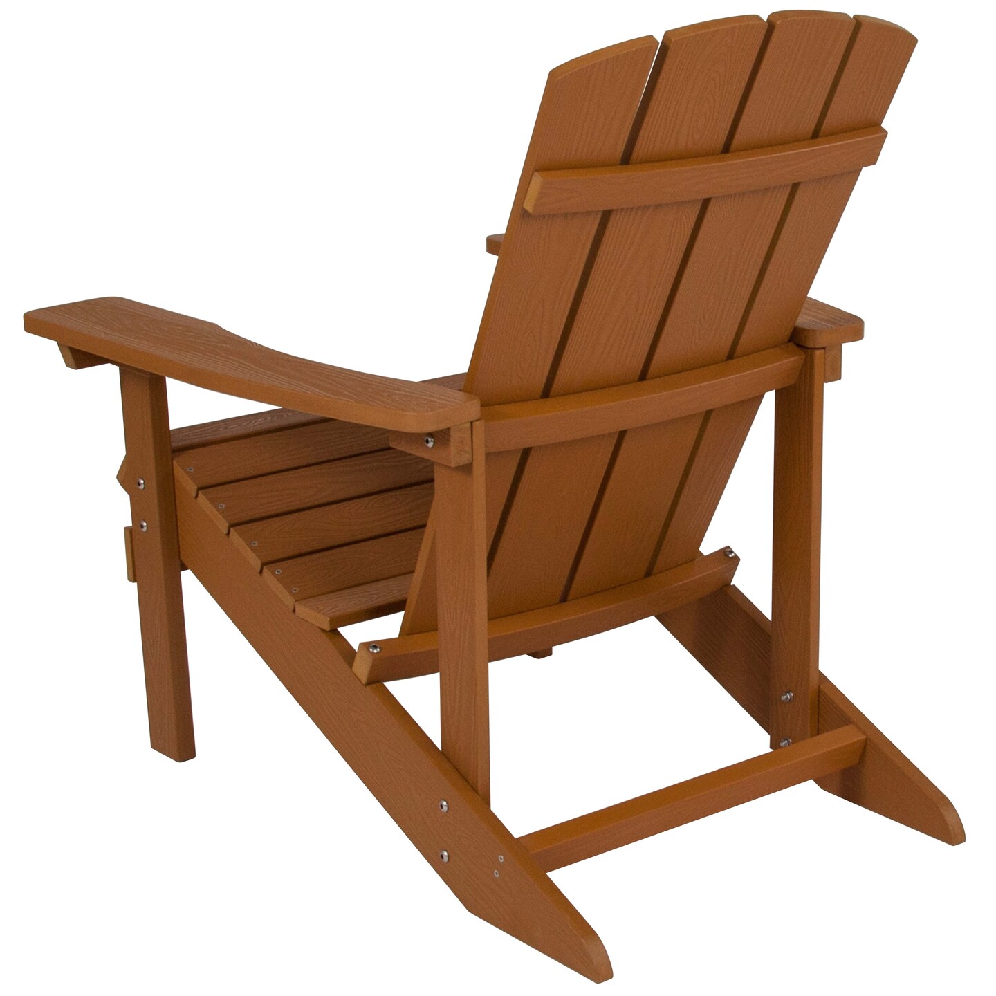 Emma and Oliver 2 Pack Outdoor All-Weather Poly Resin Wood Adirondack Chairs