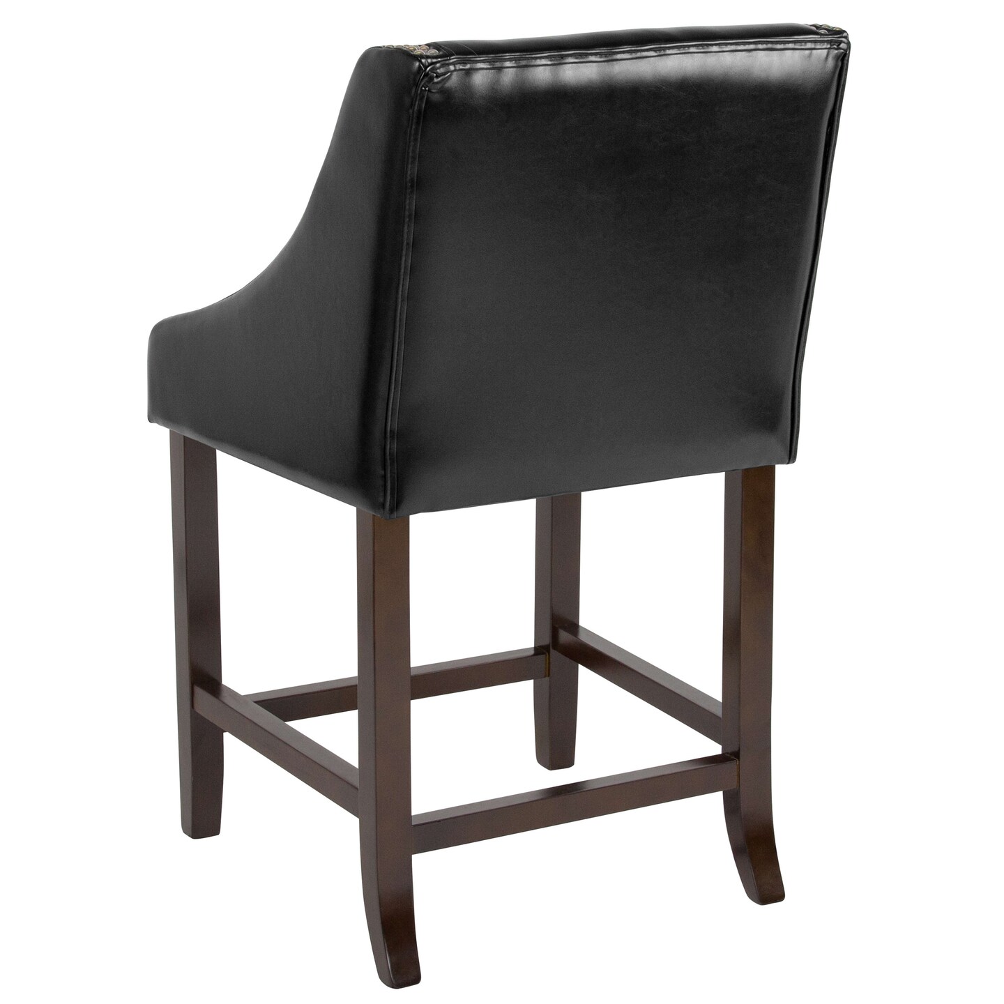 Merrick Lane Taylorsville 24 Inch Counter Height Stool with Nailhead Trim