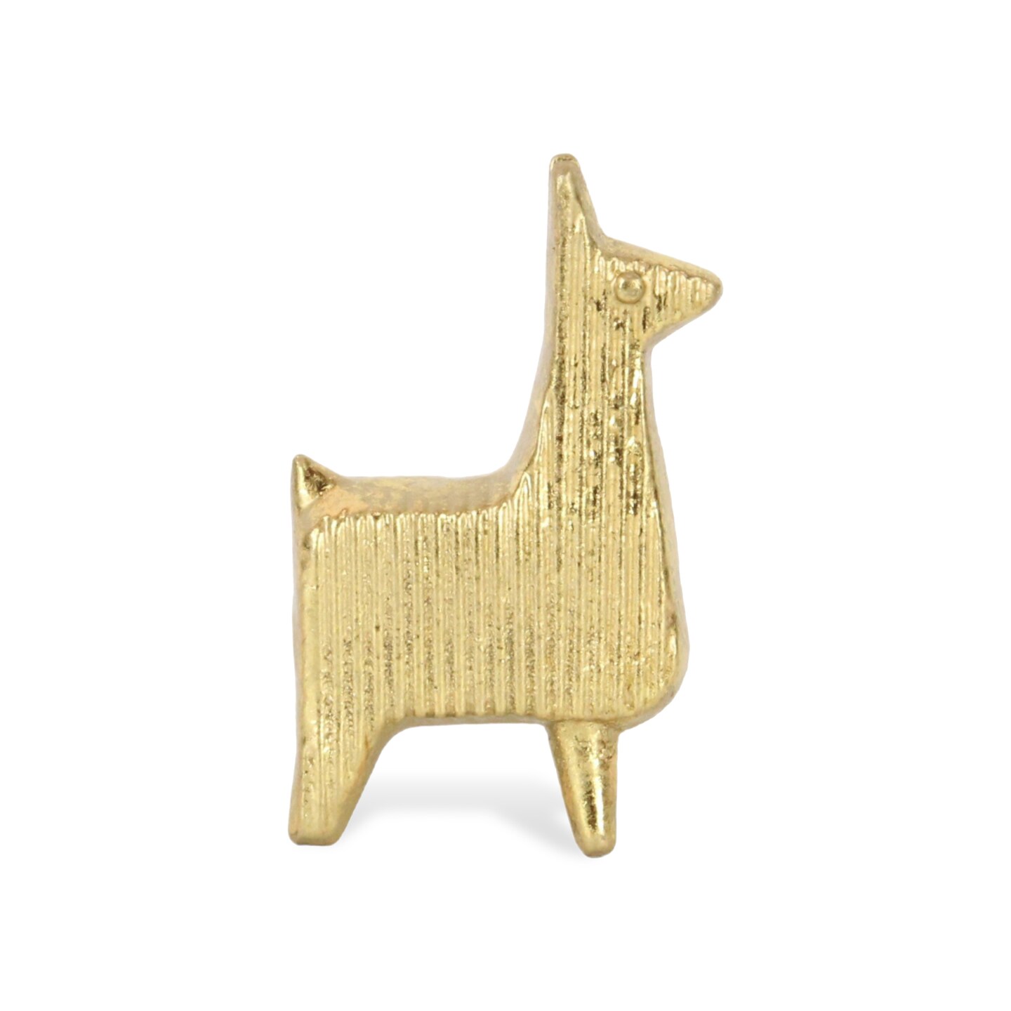 Contemporary Home Living Solid Llama Tabletop Decoration Gold - 6.5&#x22;