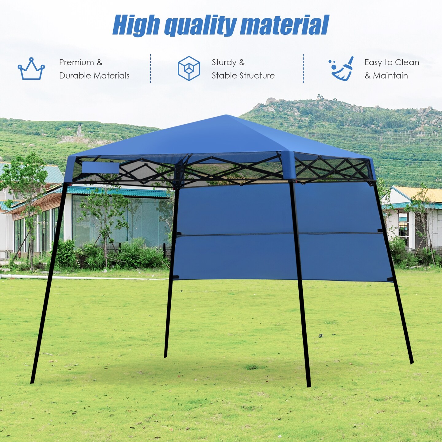 7 x 7 Feet Sland Adjustable Portable Canopy Tent with Backpack