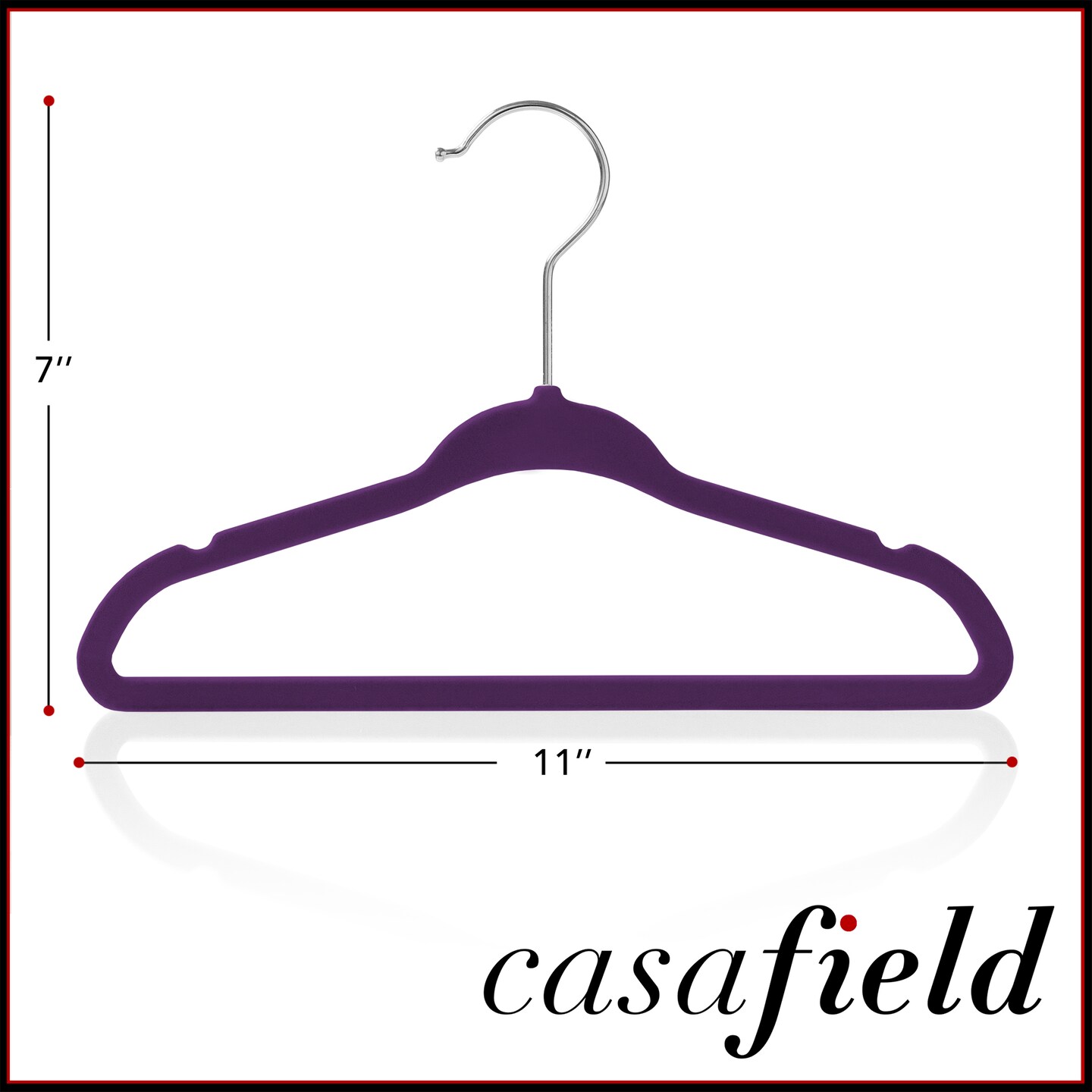 Casafield 50 Velvet Baby Hangers - 11" Size for Infant & Toddler Clothes