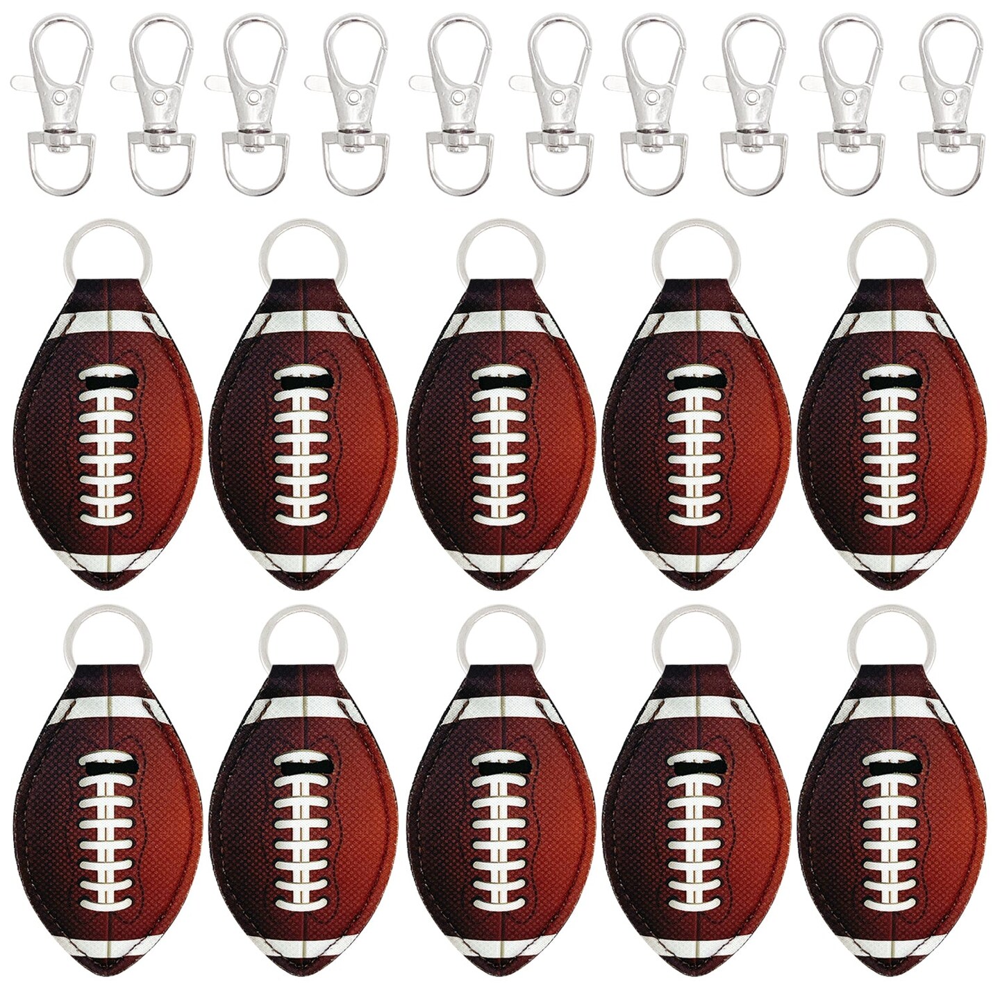 Wrapables 10 Pack Chapstick Holder Keychain with 10 Pieces Metal Clasps