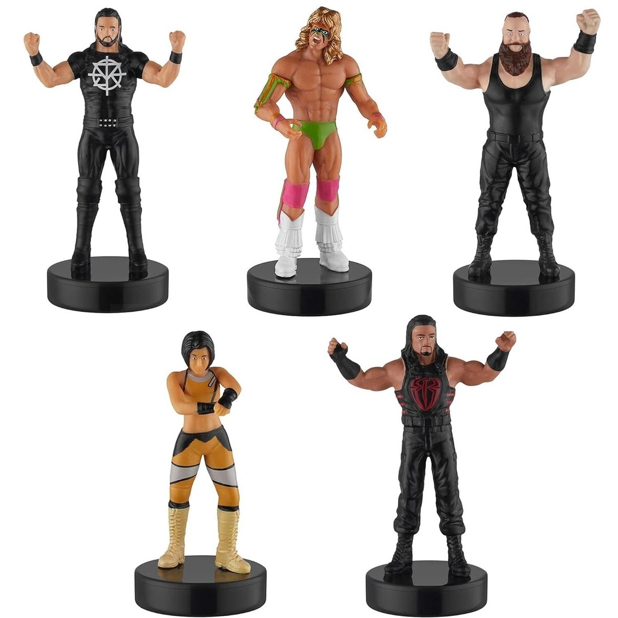 PMI International WWE Wrestler Superstar Stampers 5pk Party Cake Toppers Character Figures Set