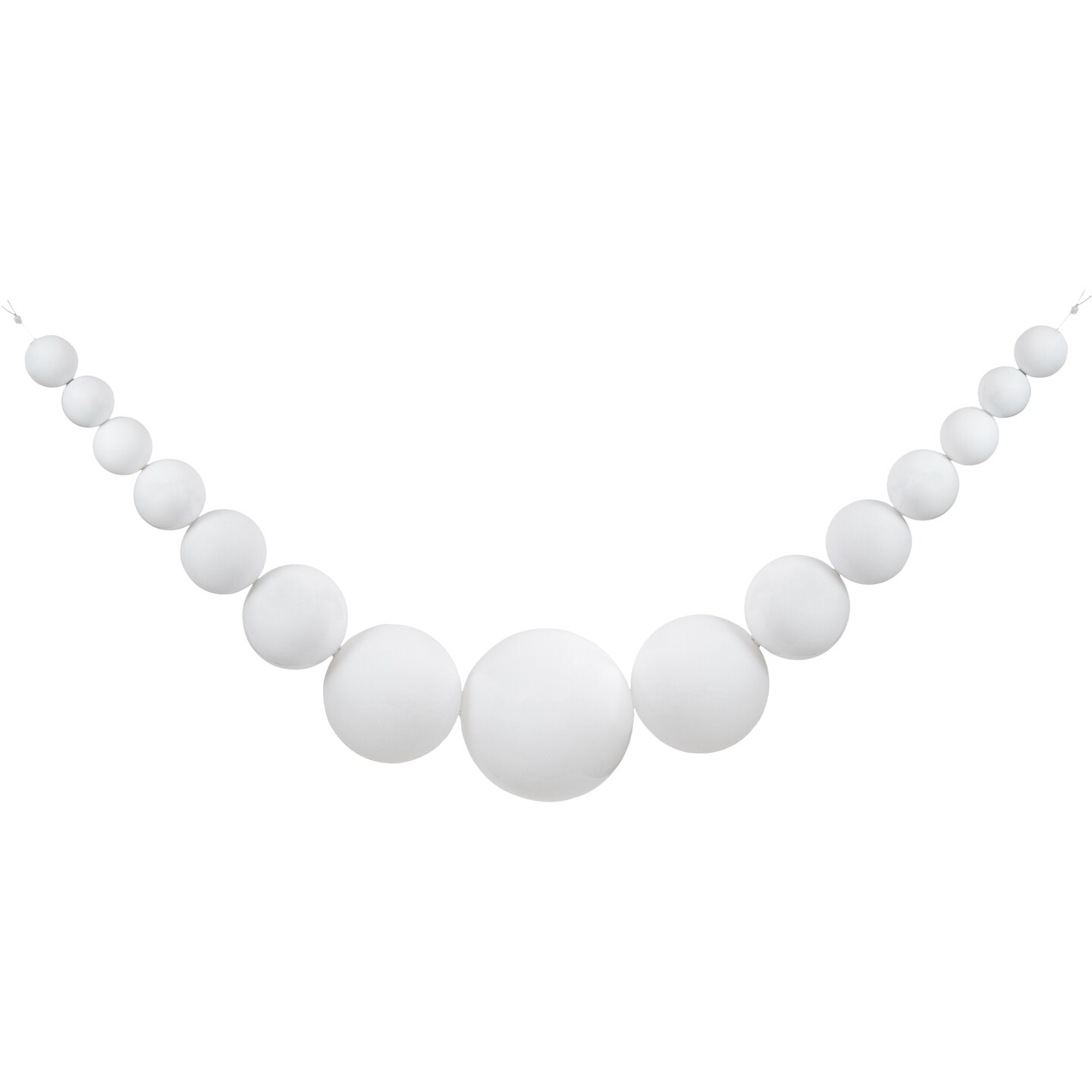 Northlight 6' White Shiny and Matte Shatterproof Ball Christmas Swag