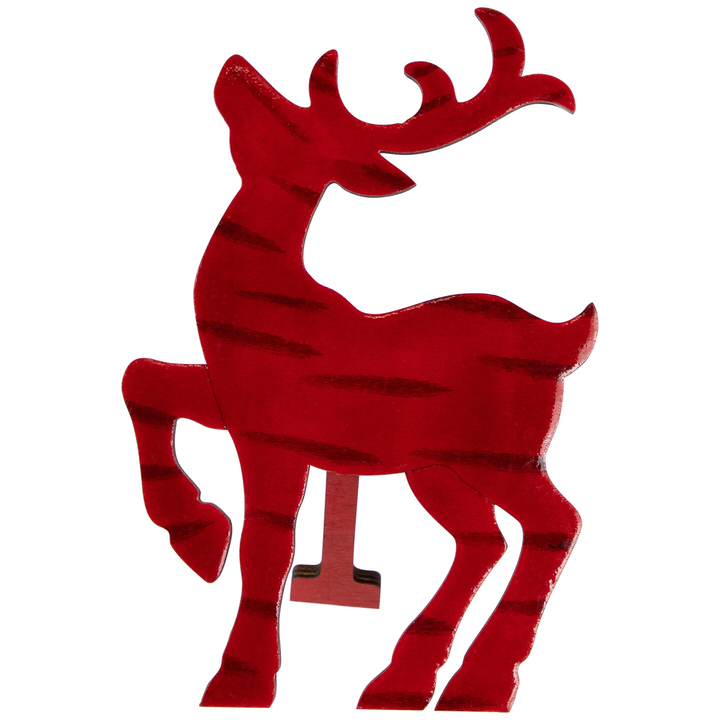 Northlight 8&#x22; Glossy Red Standing Reindeer Christmas Decoration