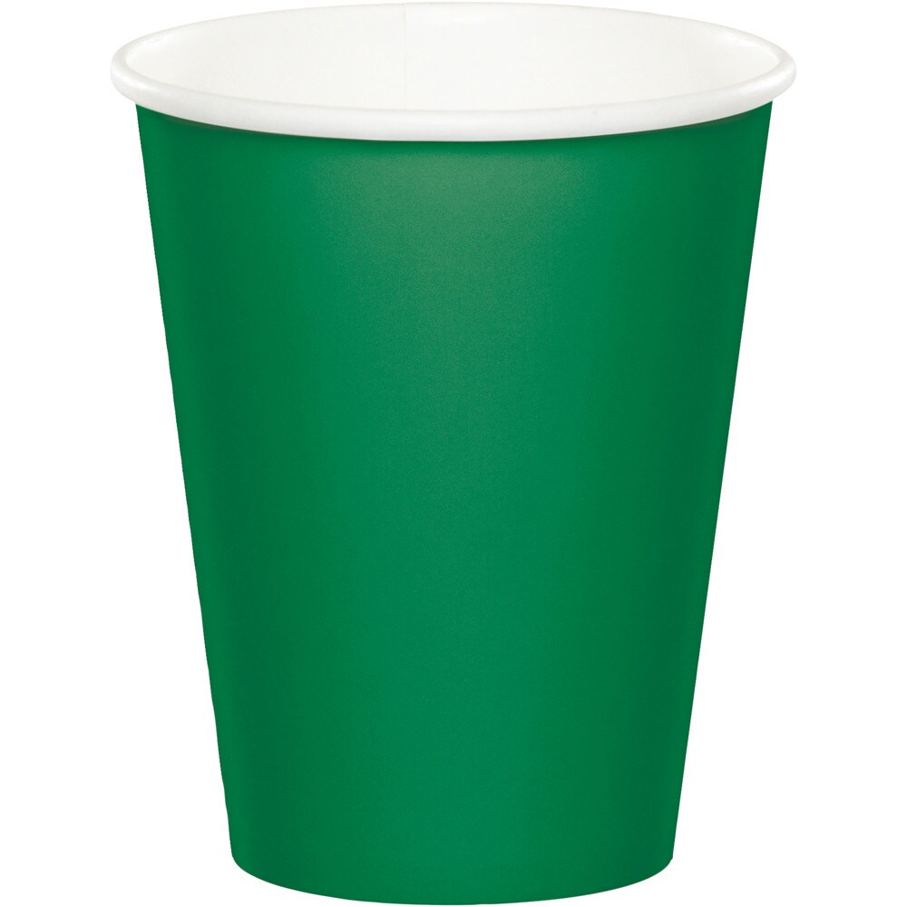 Club Pack of 240 Emerald Green Disposable Drinking Party Tumbler