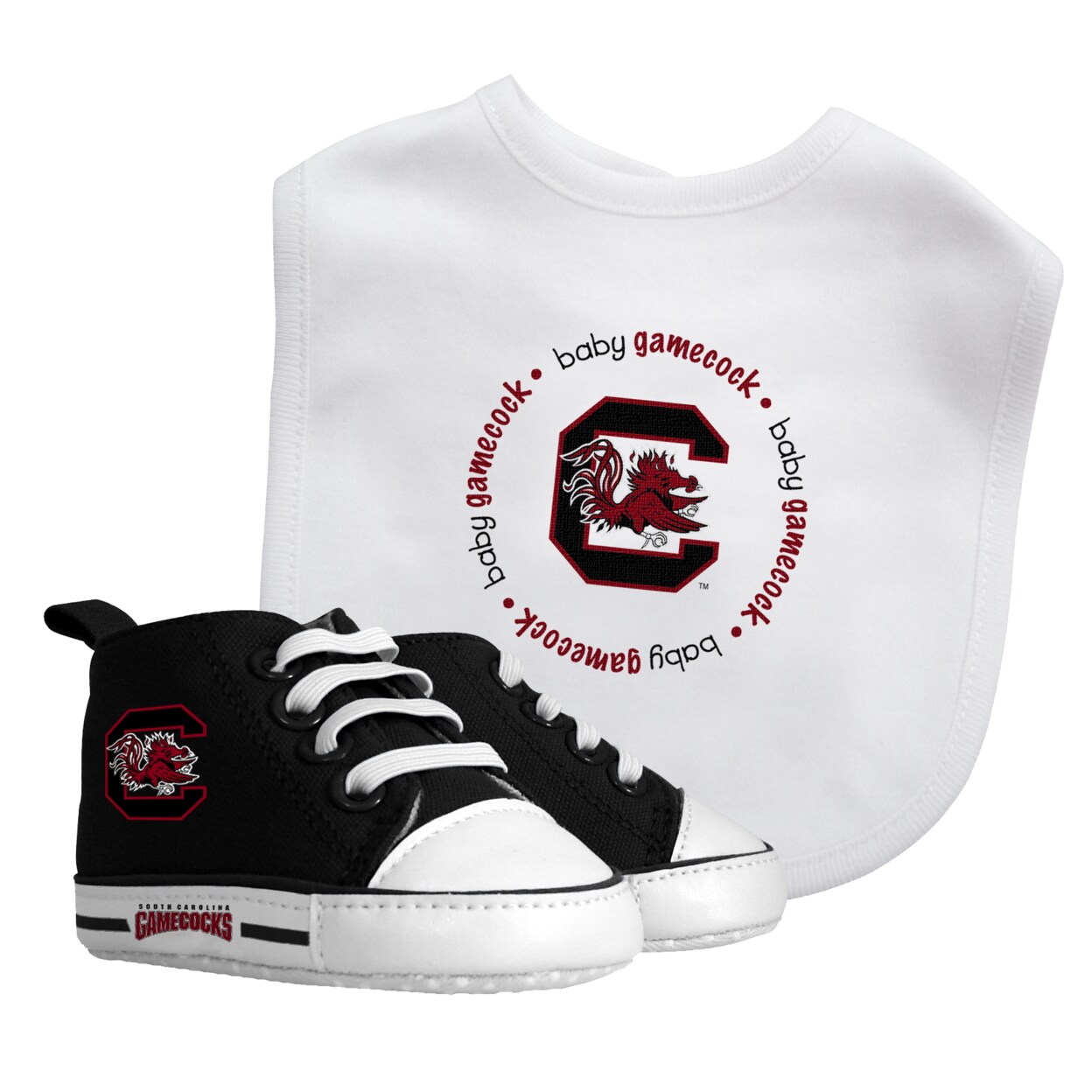 Baby Fanatic   2 Piece Bid and Shoes - NCAA South Carolina Gamecocks - White Unisex Infant Apparel