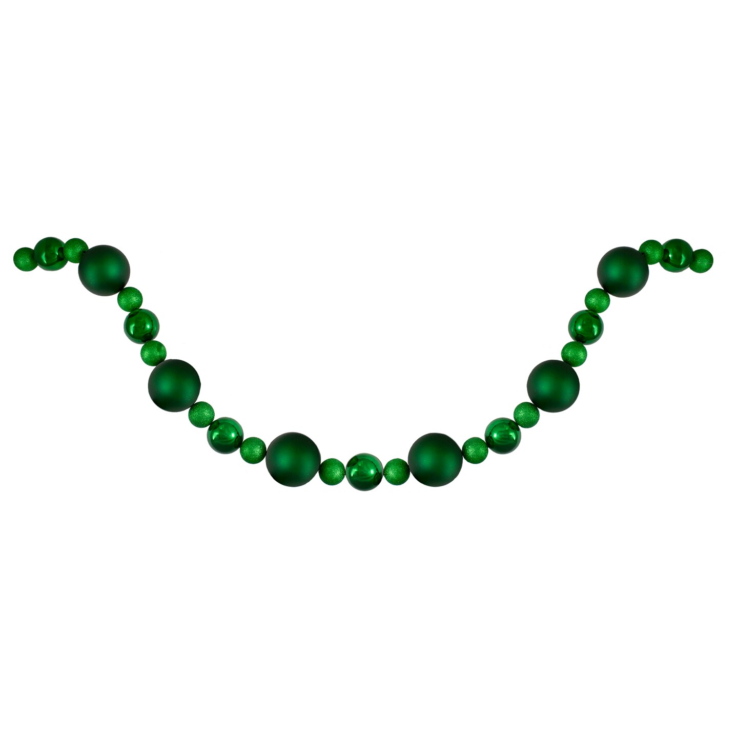 Northlight Shatterproof Ball Artificial Christmas Garland - 6' X 3.75" - Green - Unlit