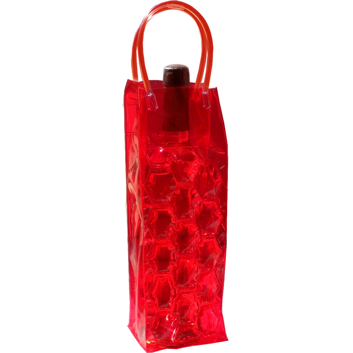 GC Home &#x26; Garden 12&#x22; Pop 1 Fire Red Insulated Chill Plastic Bottle Bags