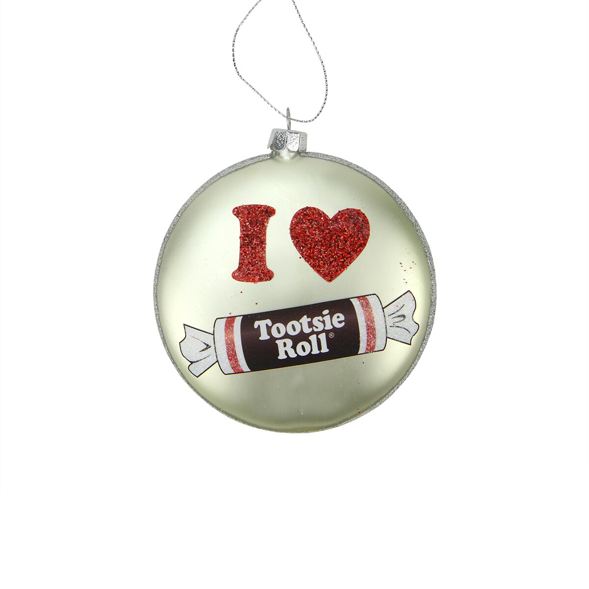 Northlight Candy Lane Tootsie Roll Chocolate Disc Christmas Ornament - 4" - Pale Yellow