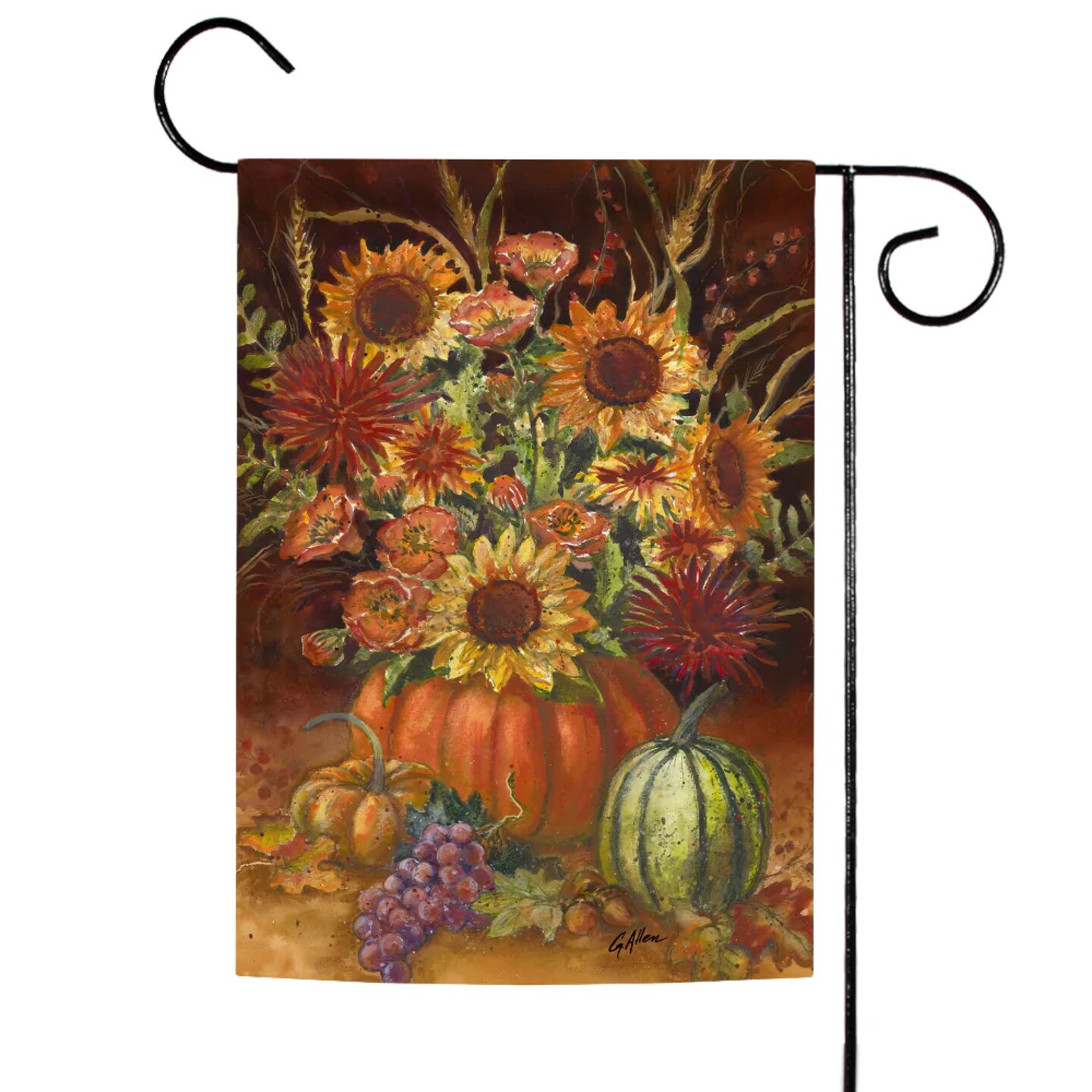 Toland Home Garden Sunflower and Pumpkin Fall Burst Outdoor Garden Flag ...