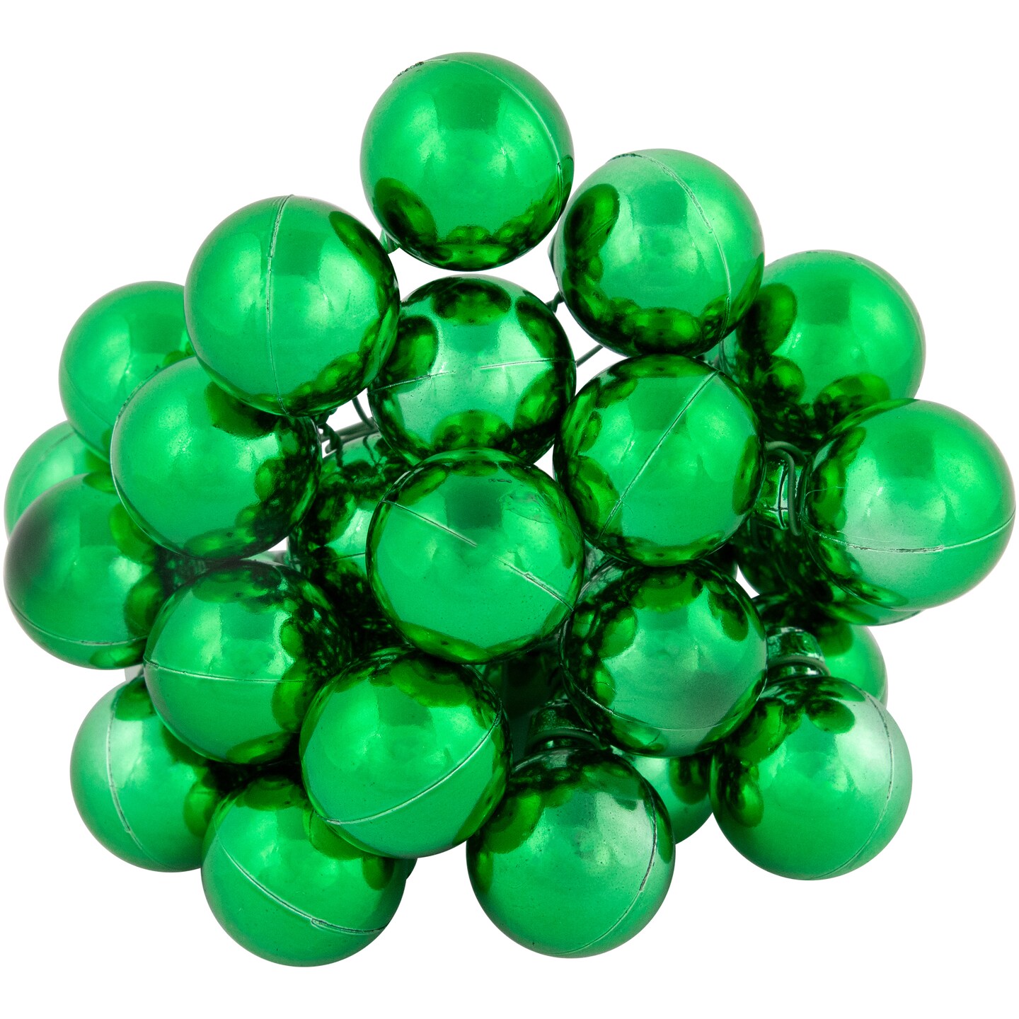 Northlight 6.75&#x22; Green Shatterproof Ball Ornament Christmas Pick