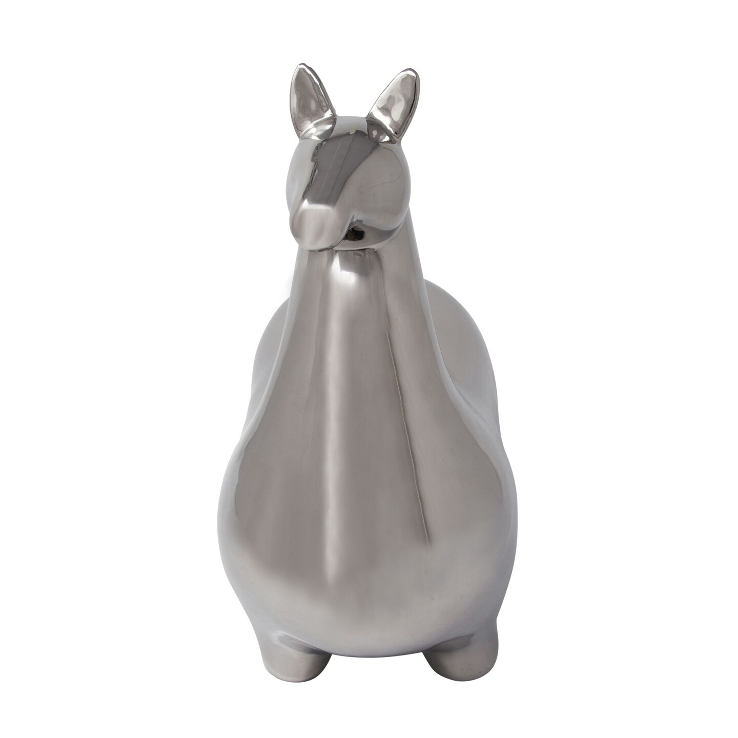 Kingston Living 14.5&#x22; Silver Llama Tabletop Figurine